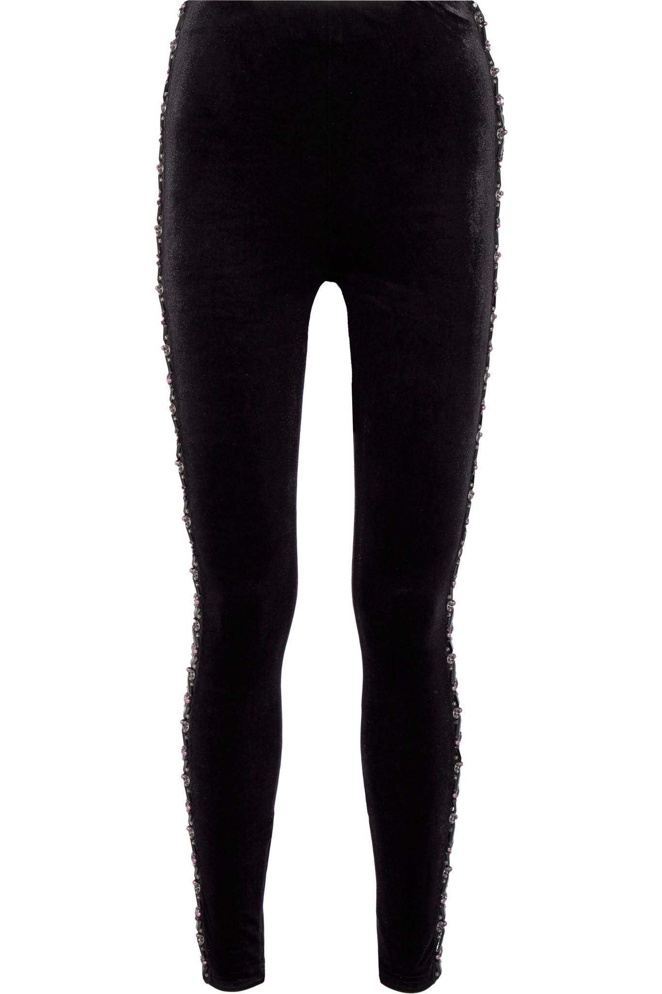 black velvet skinny pants