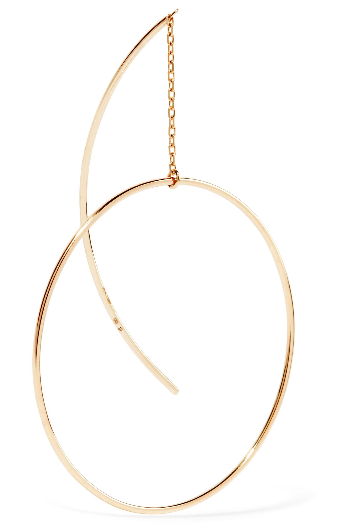Lyst Hirotaka Circle 10 Karat Gold Earring In Metallic Hirotaka Women S Metallic Circle 10 Karat Gold Earring