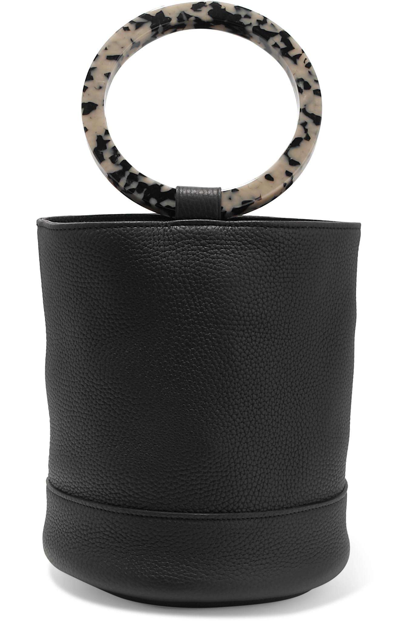Lyst - Simon Miller Bonsai 20 Textured-leather Bucket Bag in Black