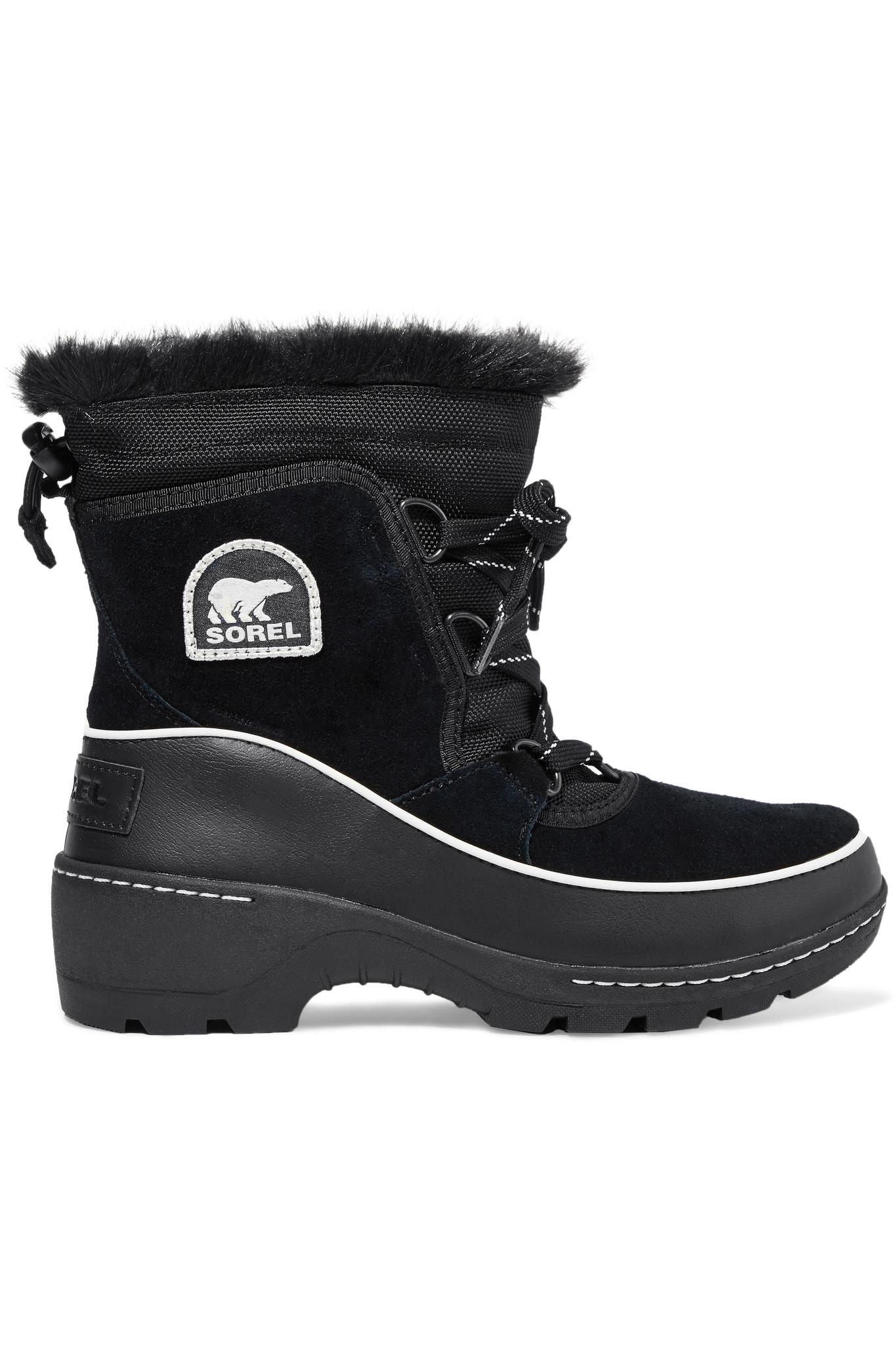 Lyst - Sorel Torino Faux Fur-trimmed Waterproof Suede, Shell And ...