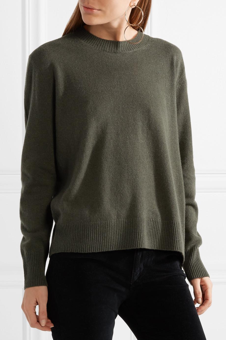 Lyst Vince Cashmere Sweater in Green