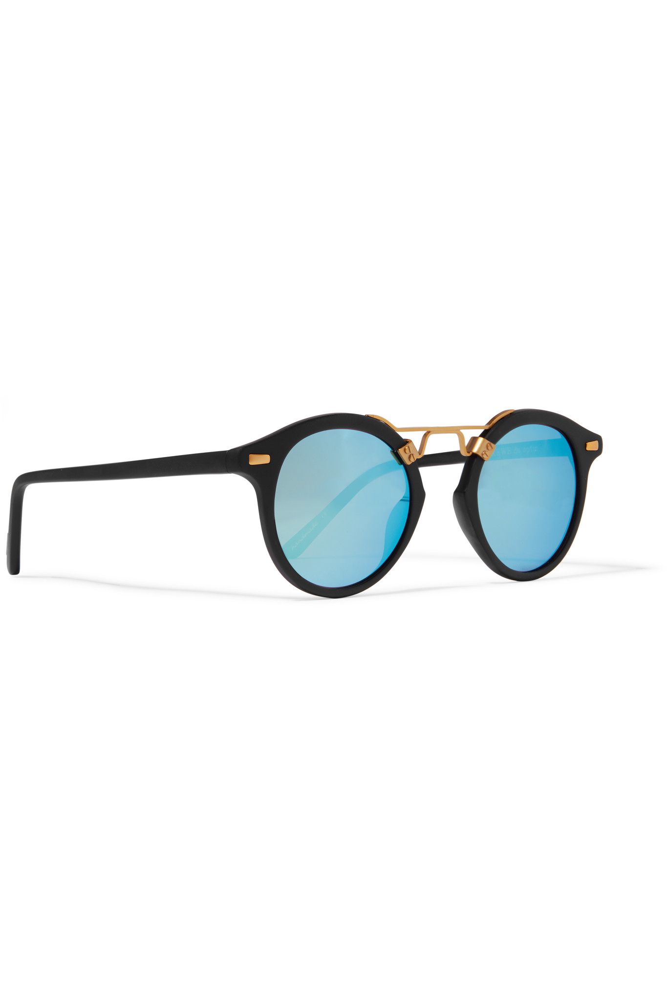 Lyst - Krewe St. Louis Round Mirrored Sunglasses in Black