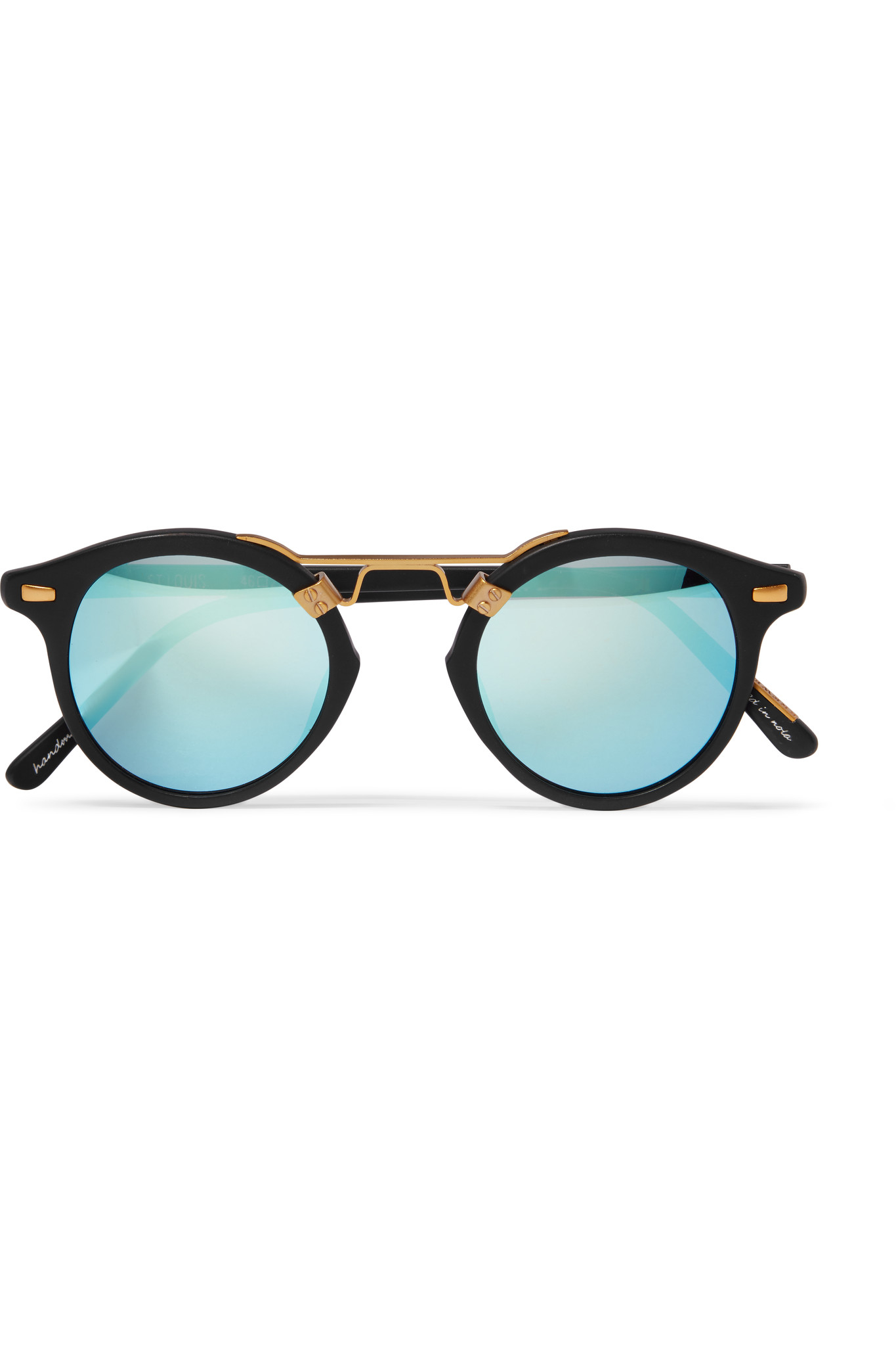 Lyst - Krewe St. Louis Round Mirrored Sunglasses in Black