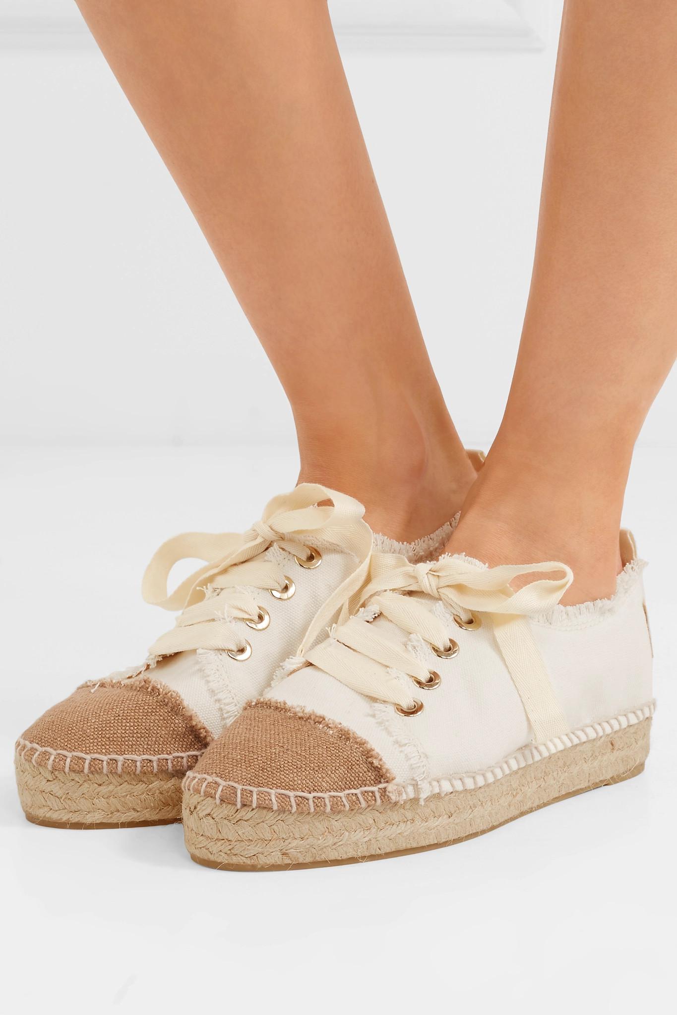 Blanc En Lyst 30 coloris en Kosario Espadrilles Toile Effilée Castaner 45xfwz1Aq5