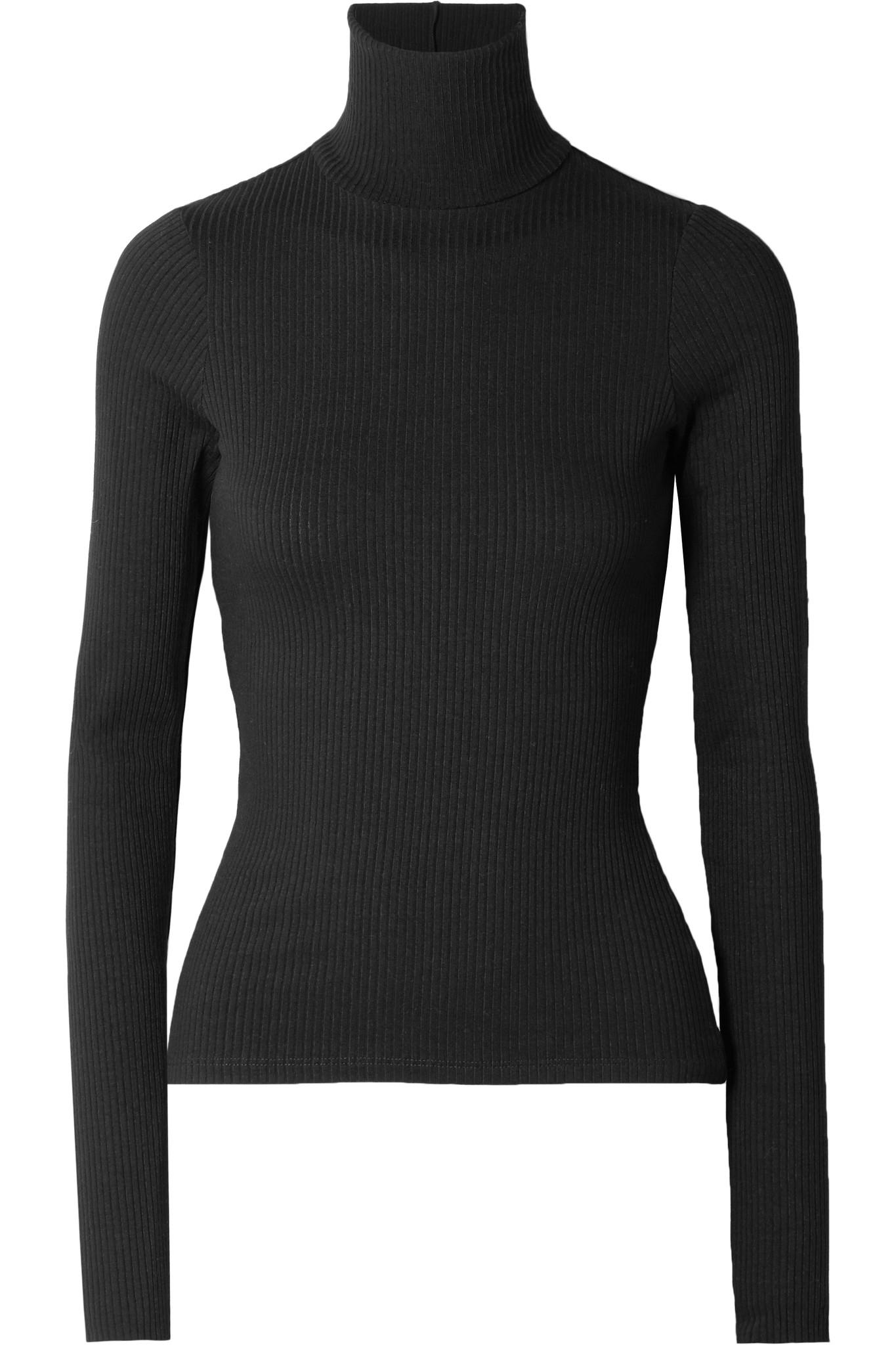 Lyst - The Range Alloy Ribbed Stretch-knit Turtleneck Sweater in Black