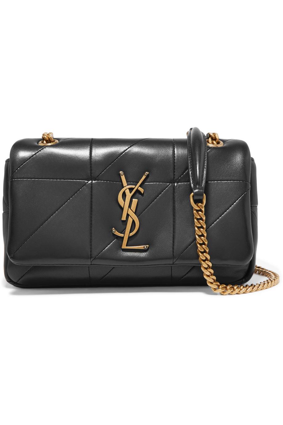 Lyst - Saint Laurent Jamie Small Quilted Leather Shoulder Bag in Black