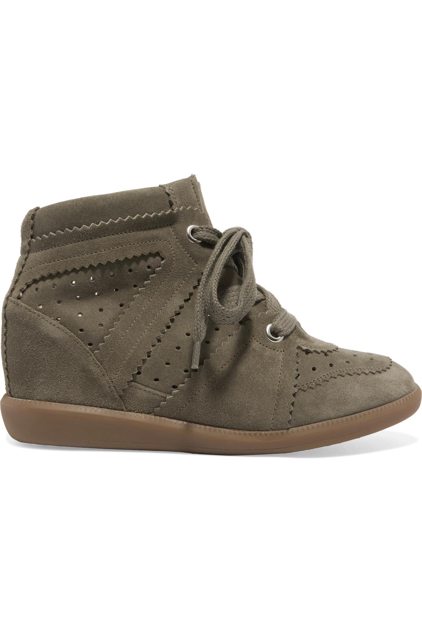 Lyst - Isabel Marant Étoile Bobby Suede Wedge Sneakers in Green
