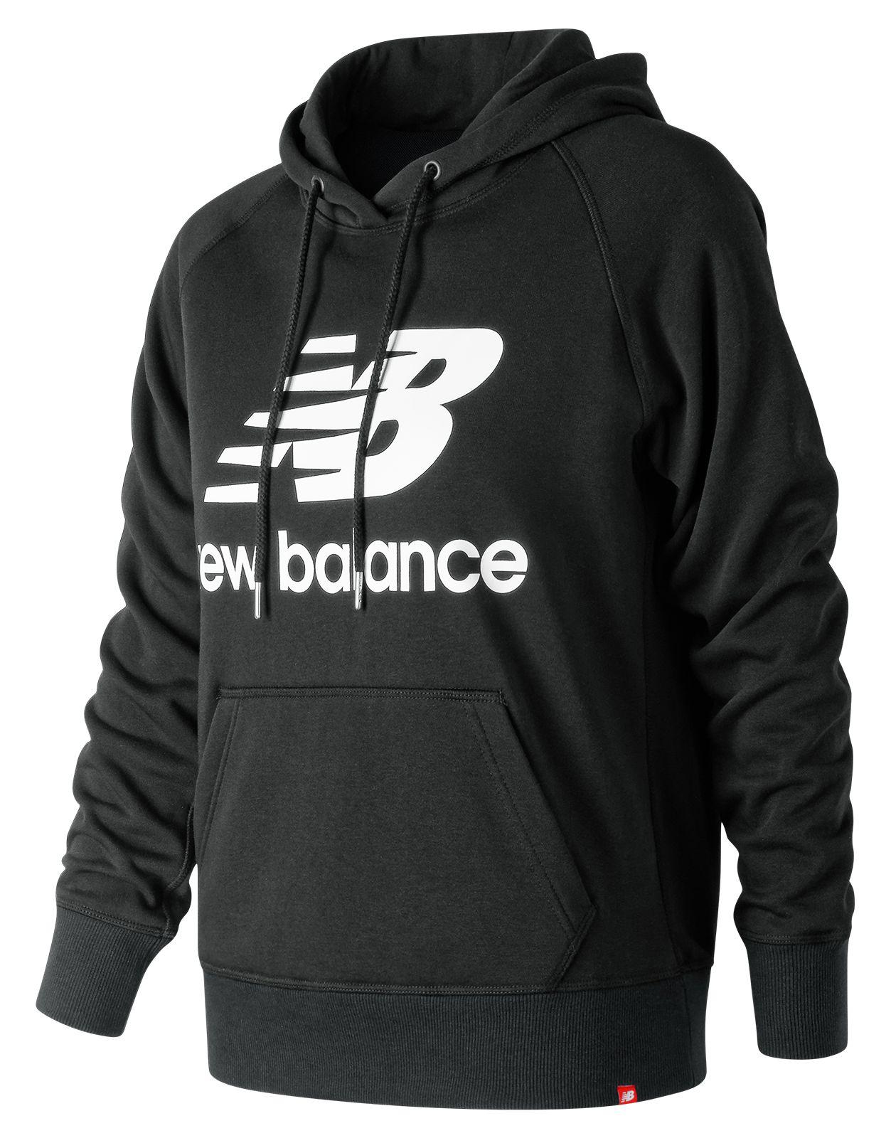 Lyst - New Balance Essentials Pullover Hoodie in Black