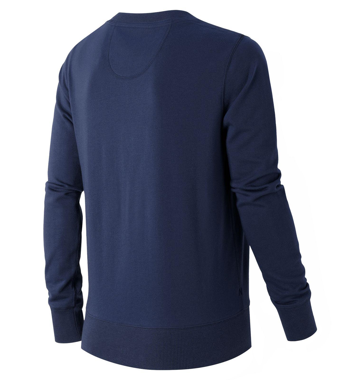 New Balance Cotton Essentials Plus Solid Crewneck in Navy (Blue) - Lyst
