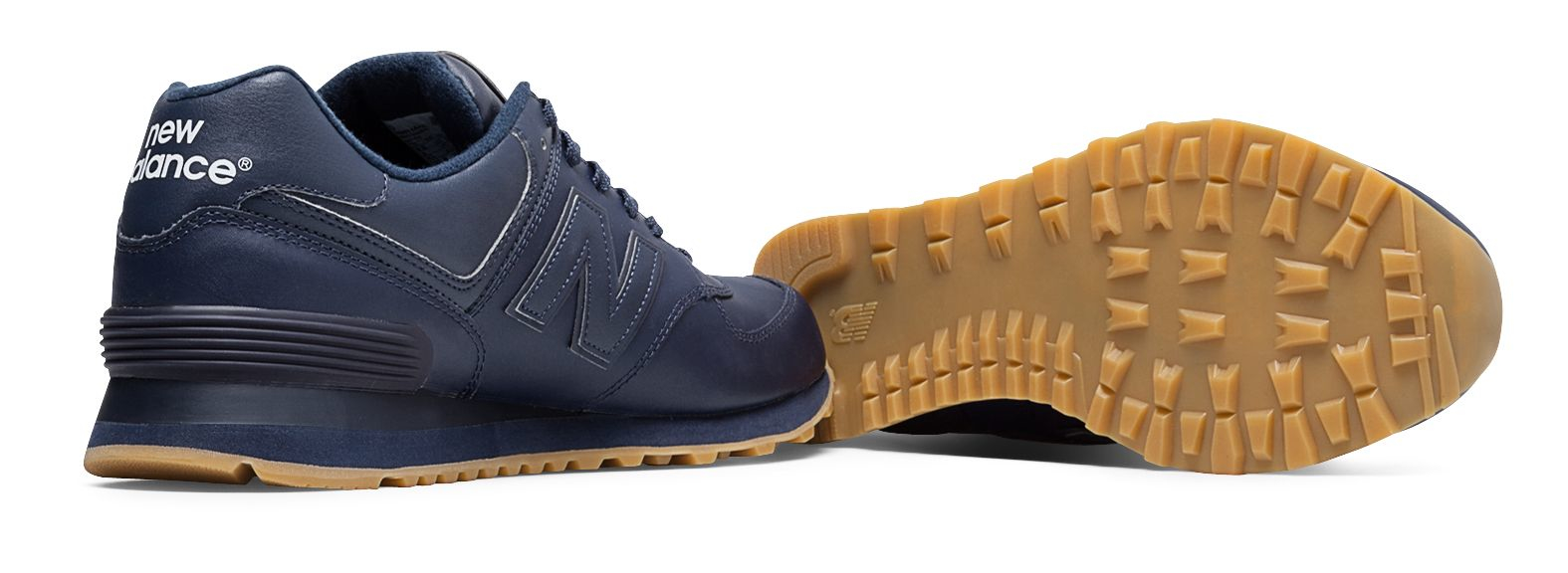 In Men 574 Balance Leather For Blue Lyst New uwiTPXOkZ