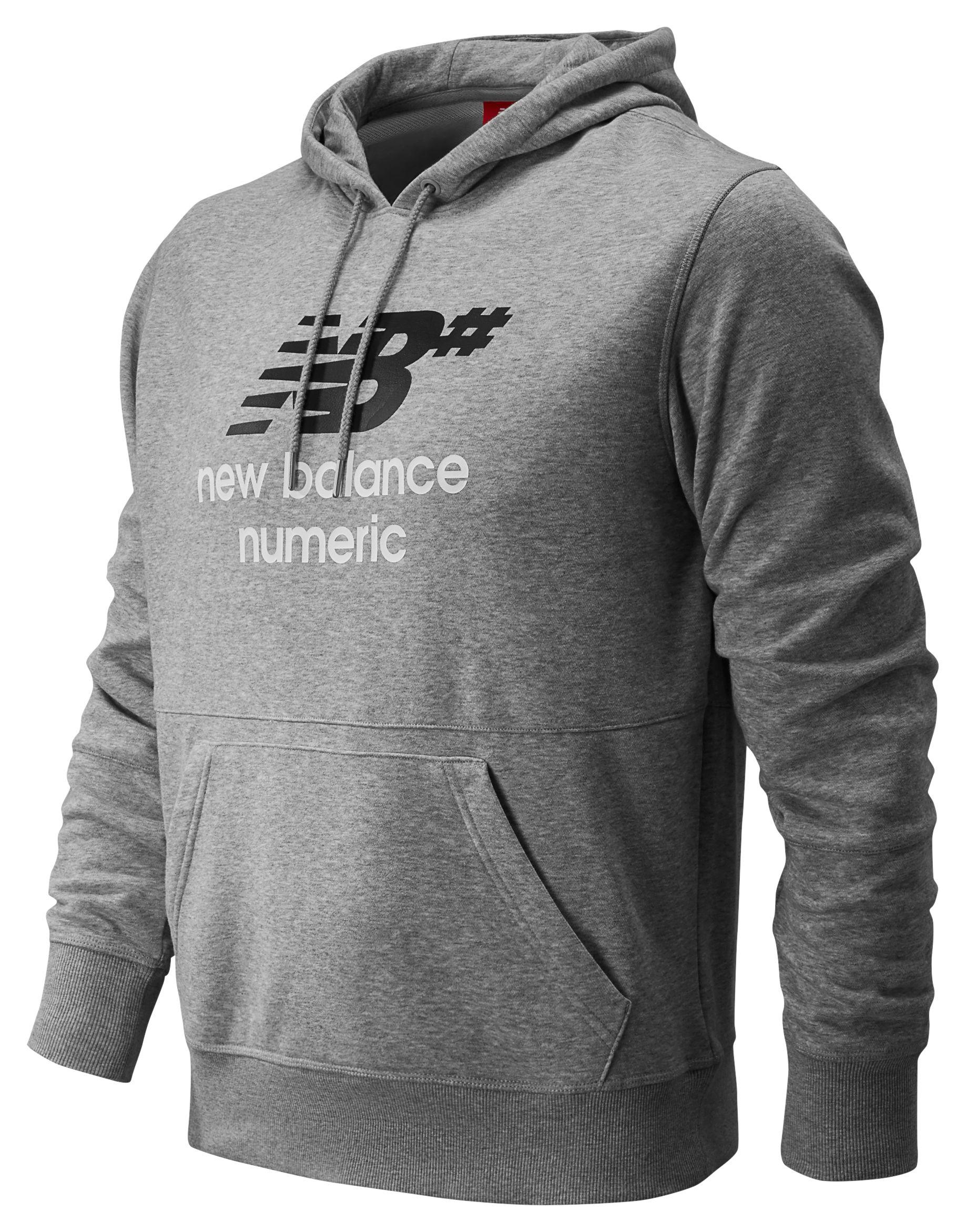 New Balance Nb Numeric Stacked Hoodie in Gray for Men - Lyst