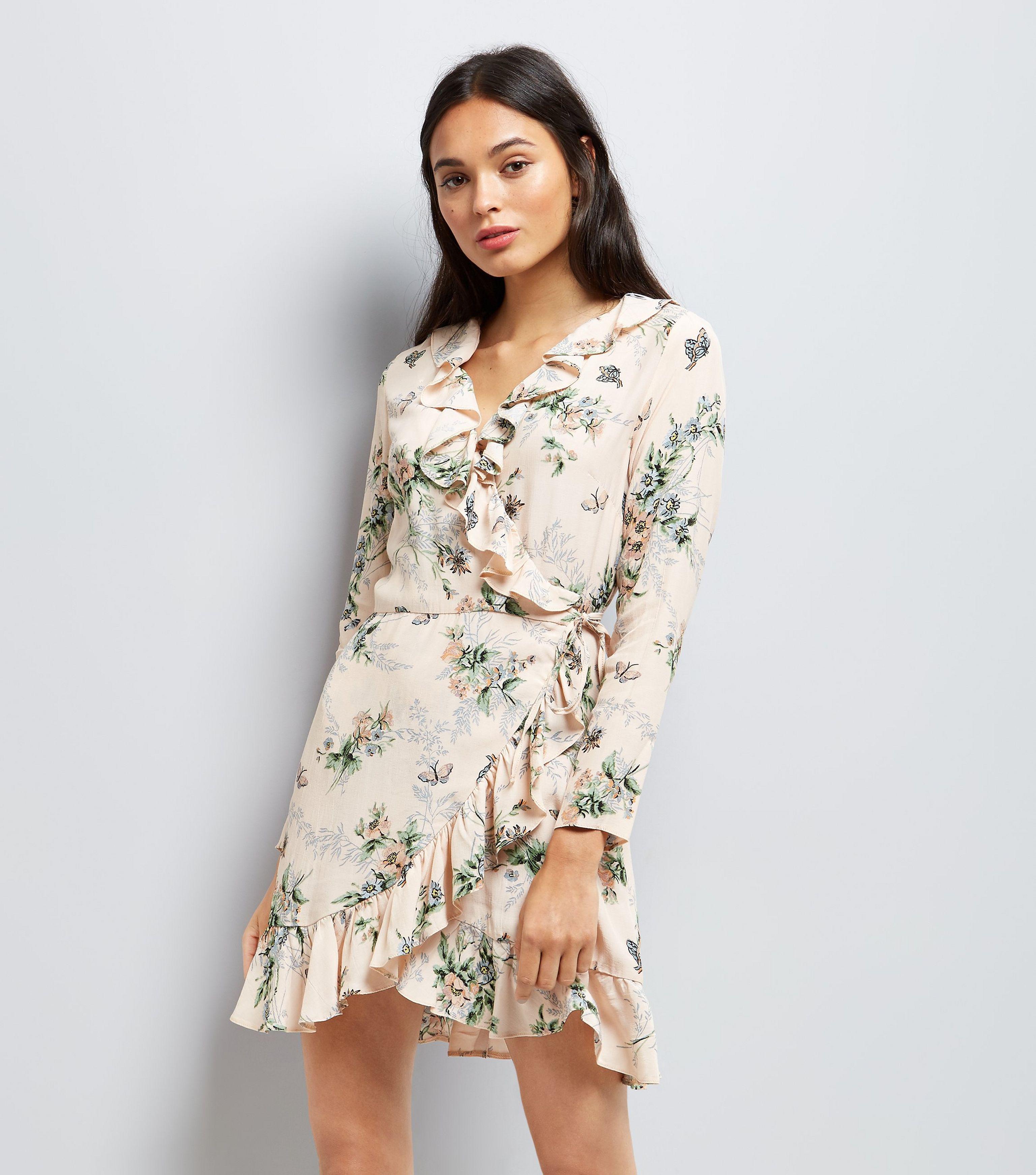 new look pink floral dress