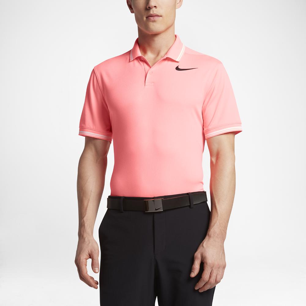 Lyst - Nike Dry Tipped Men's Slim Fit Golf Polo Shirt in Pink for Men