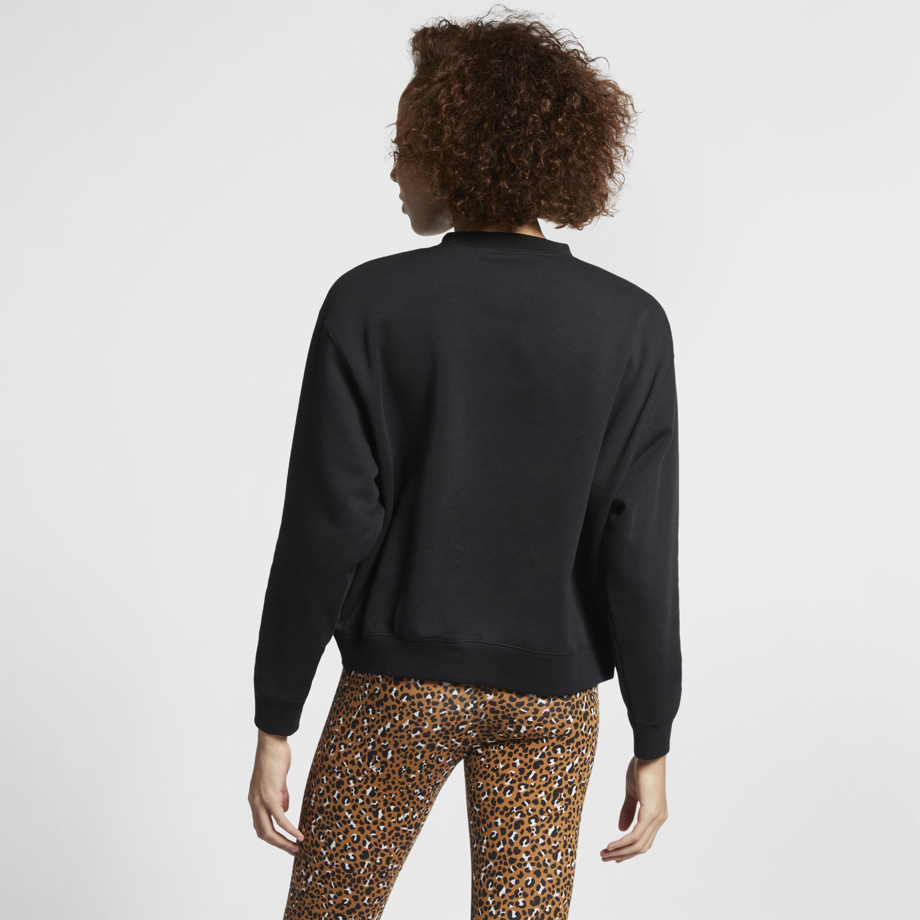 Nike Sportswear Animal Print Crew in Black Lyst