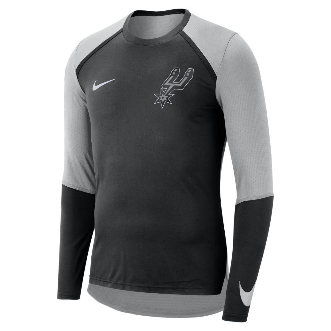 Nike San Antonio Spurs Dri-fit Long-sleeve Nba Top in Black for Men - Lyst
