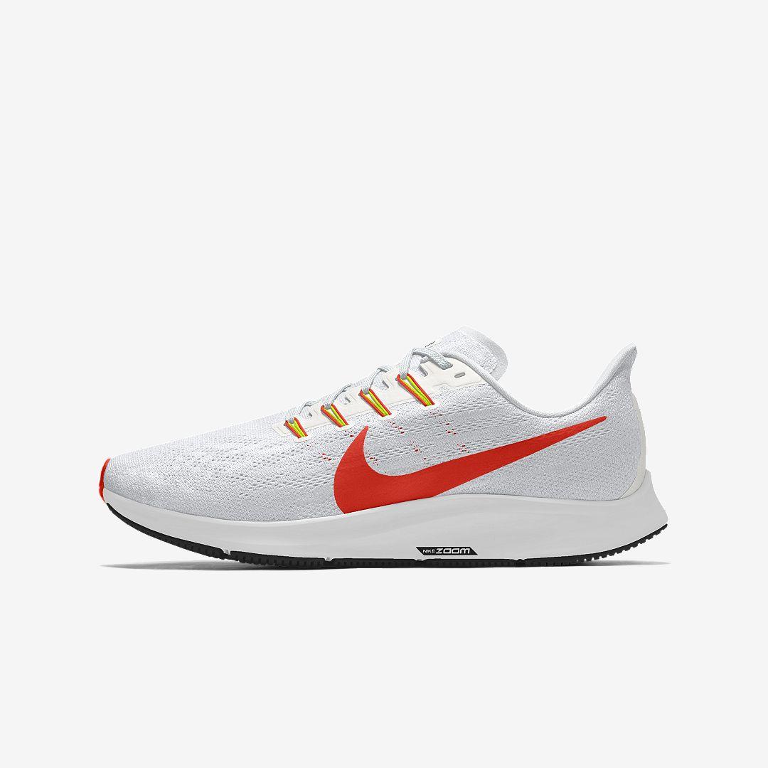 Nike Air Zoom Pegasus 36 Premium By You Custom Running Shoe in White ...