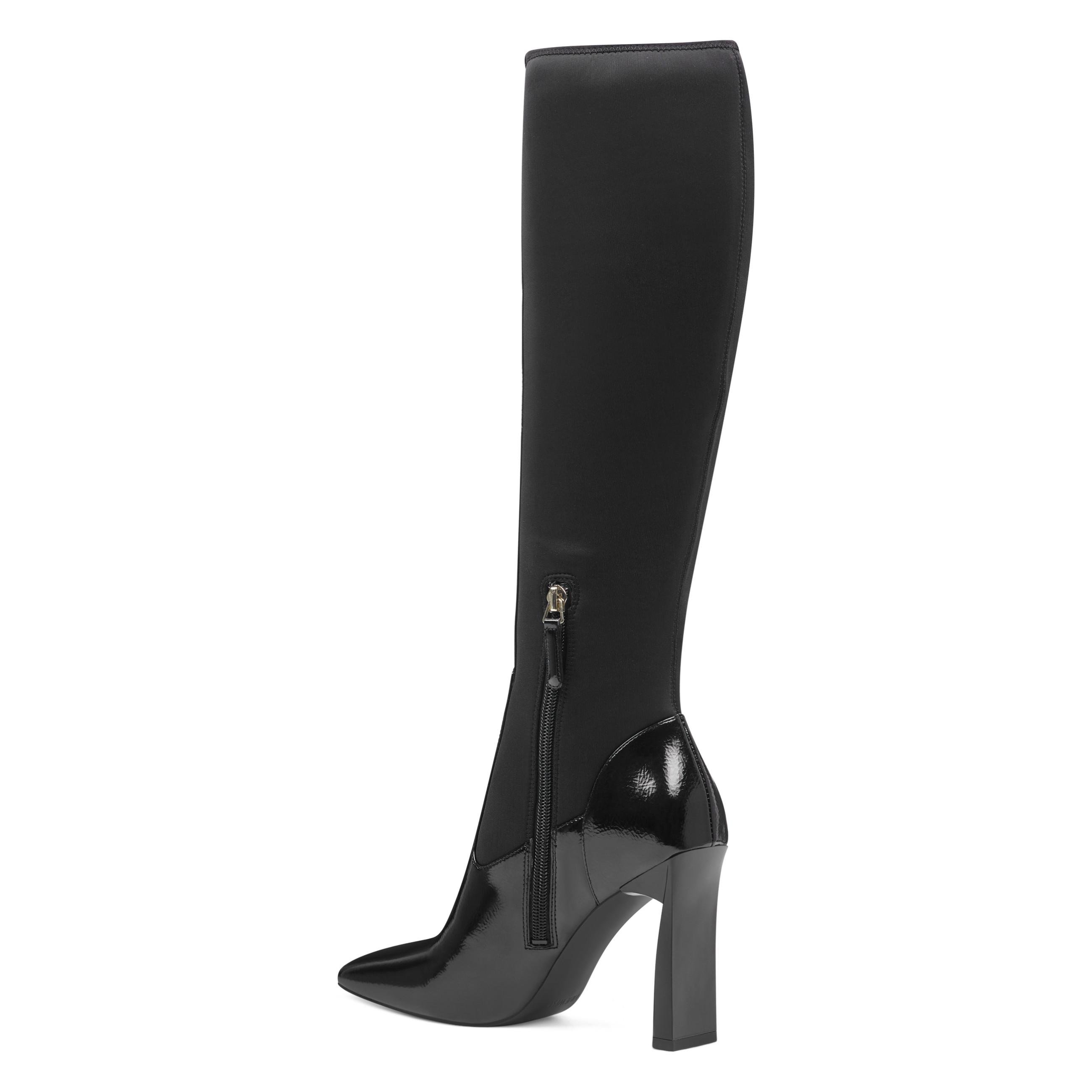 nine west square toe boots