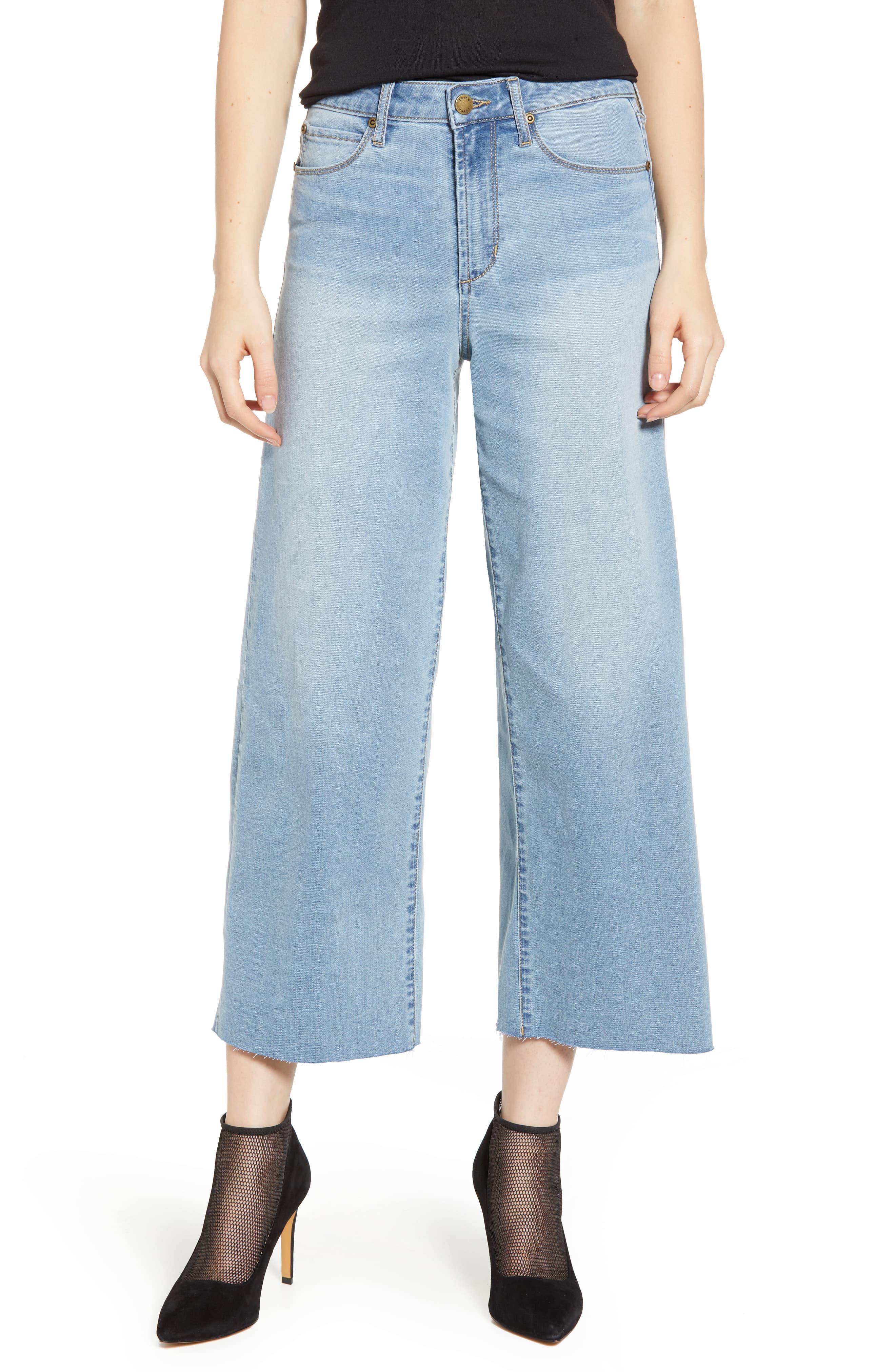 Leith Wide Leg Crop Jeans in Blue - Lyst