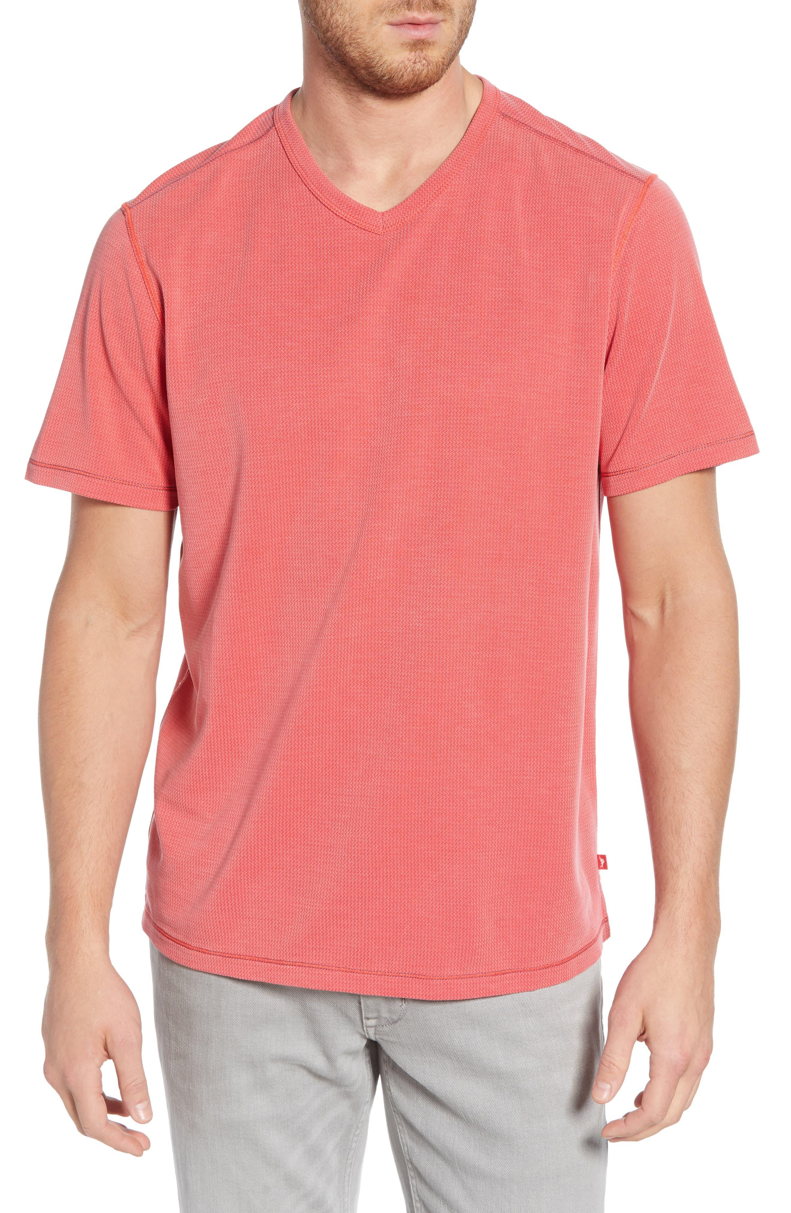 Tommy Bahama Tropicool Paradise V-neck T-shirt in Pink for Men - Lyst