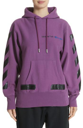 Lyst - Off-white c/o virgil abloh X Champion Pullover Hoodie in Purple