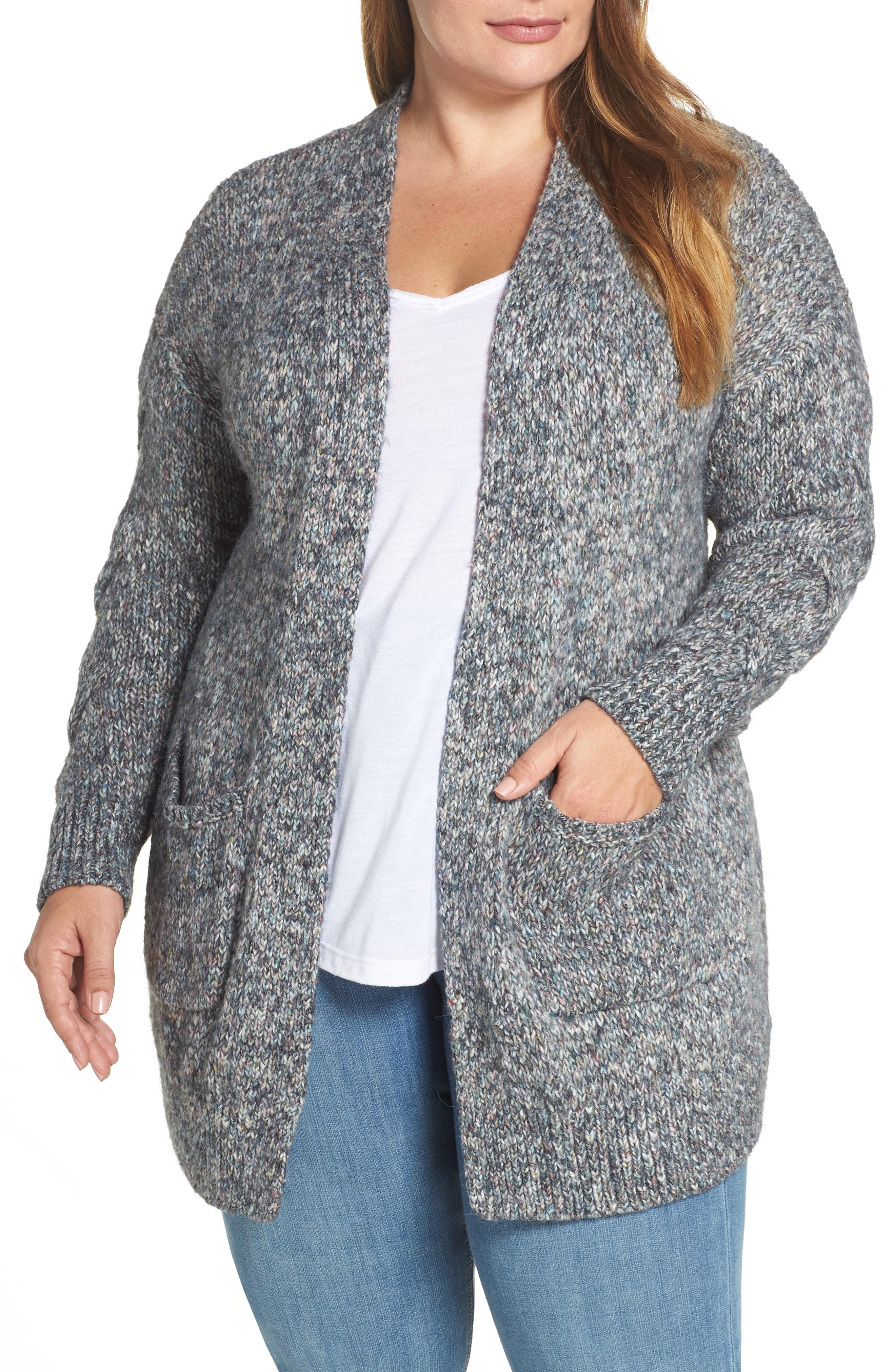 Lucky Brand Venice Cotton Blend Marled Cardigan - Lyst