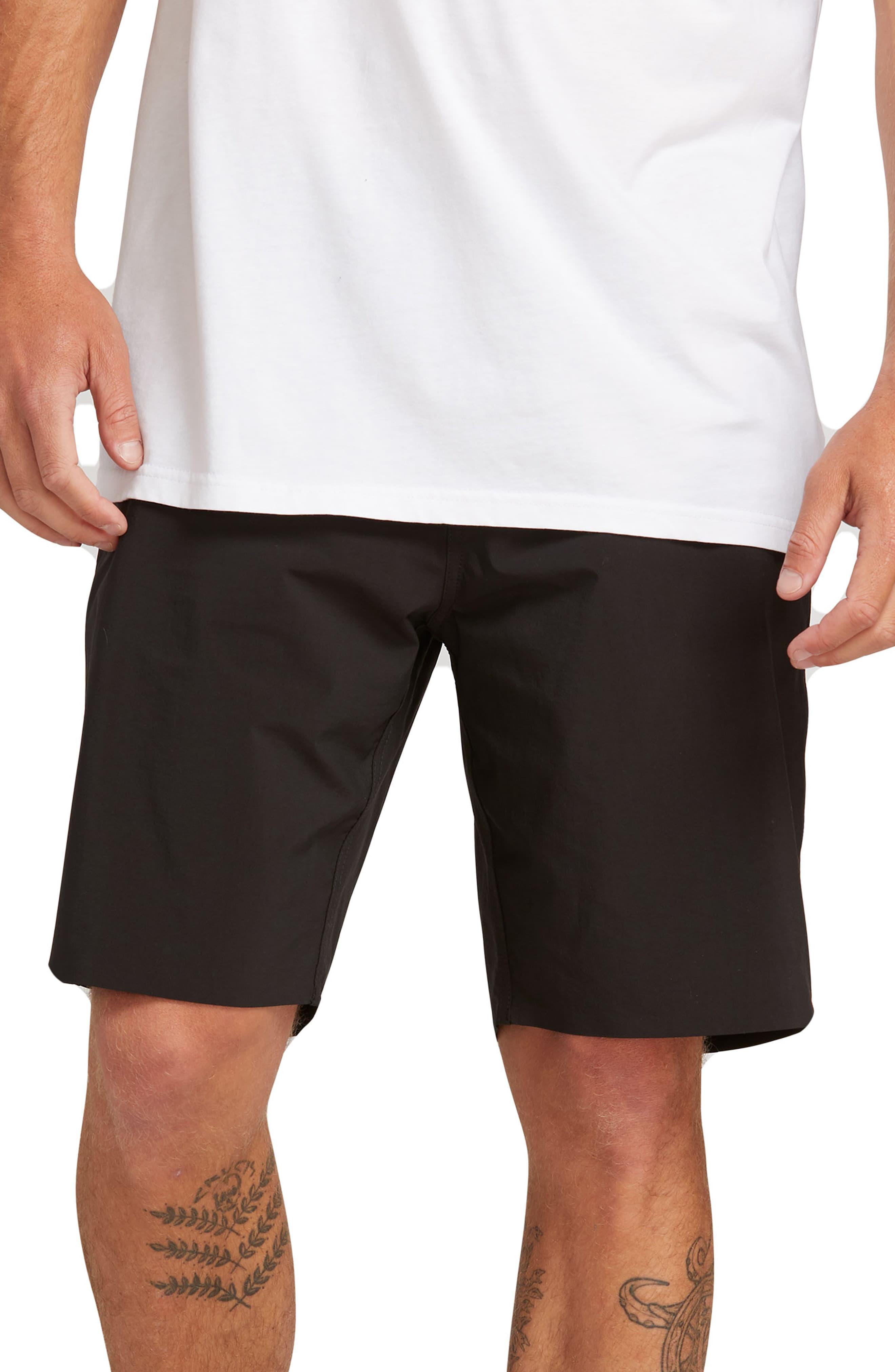 Volcom Stone Lite Hybrid Shorts in Black for Men - Lyst