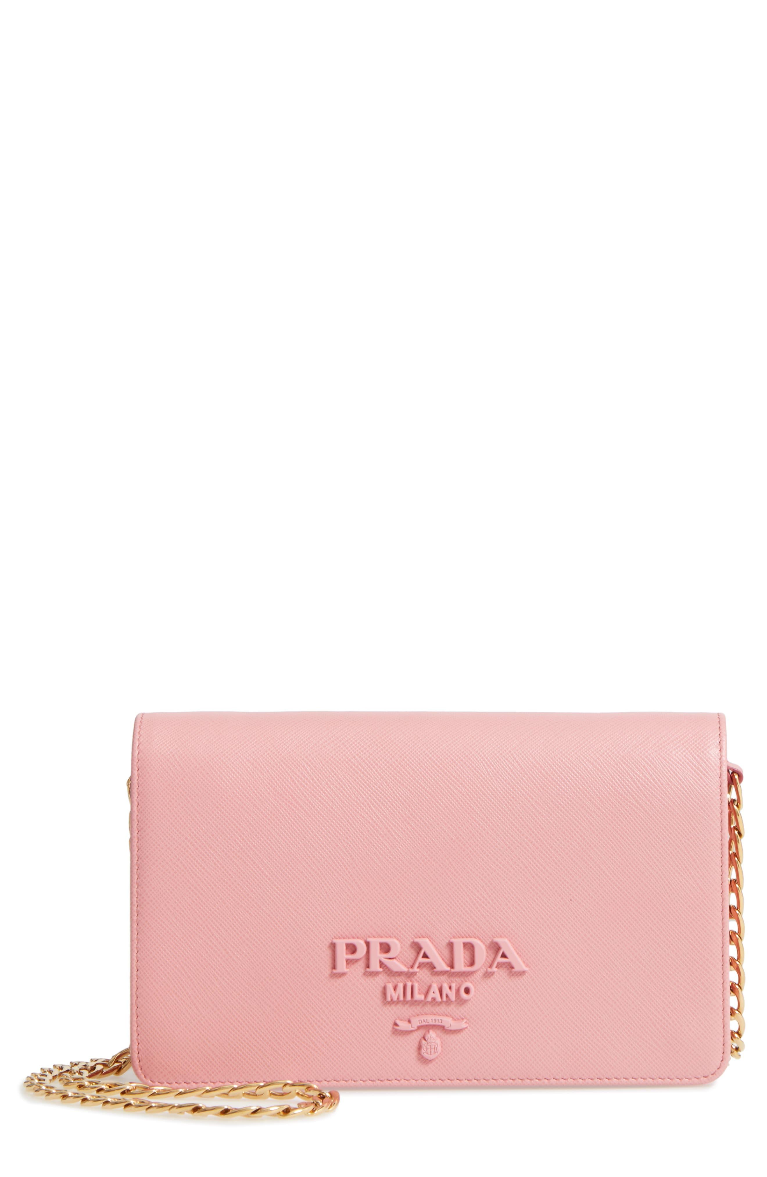 Prada Small Monochrome Leather Crossbody Bag