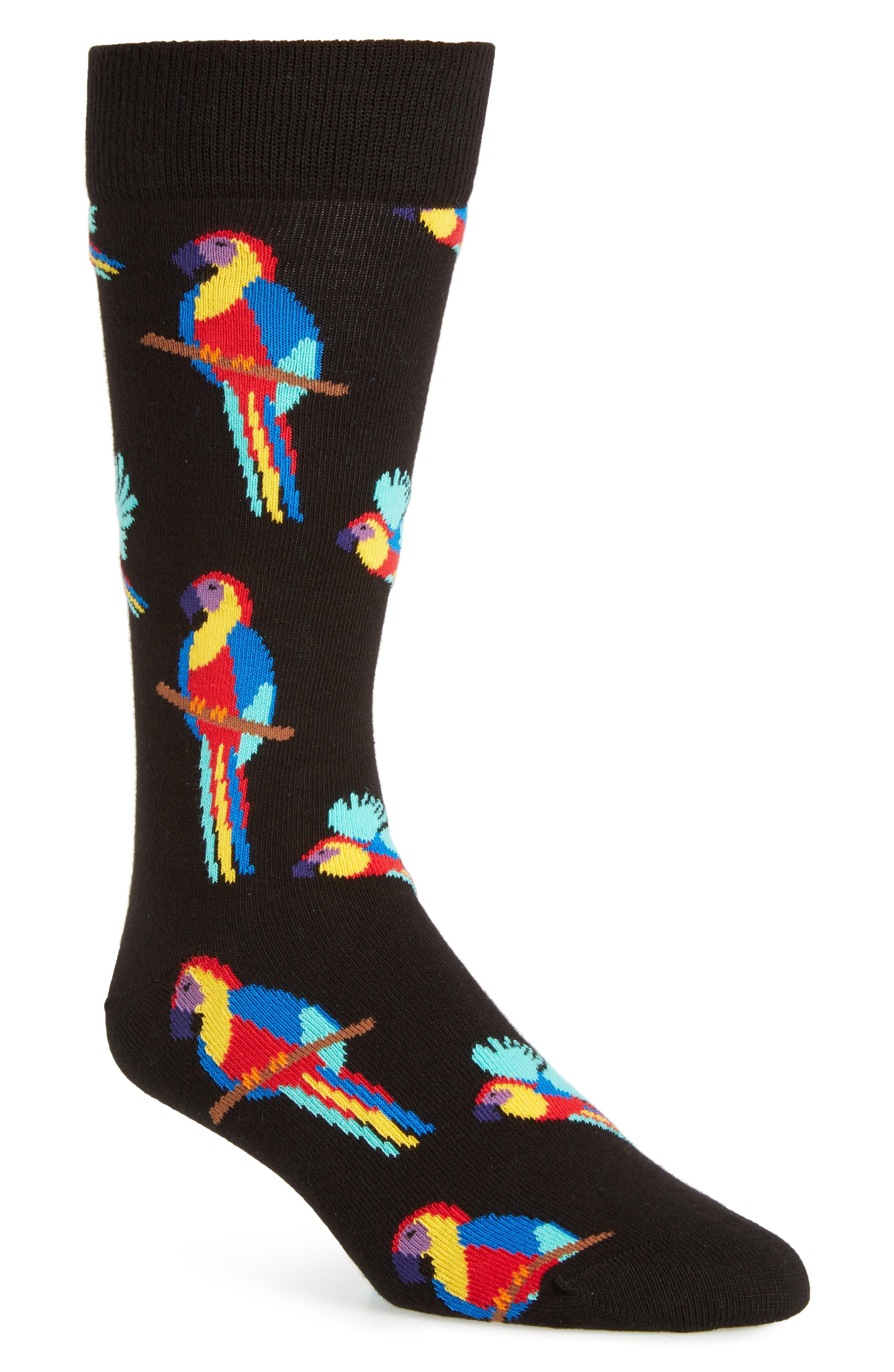 Lyst - Happy Socks Parrot Socks in Black for Men