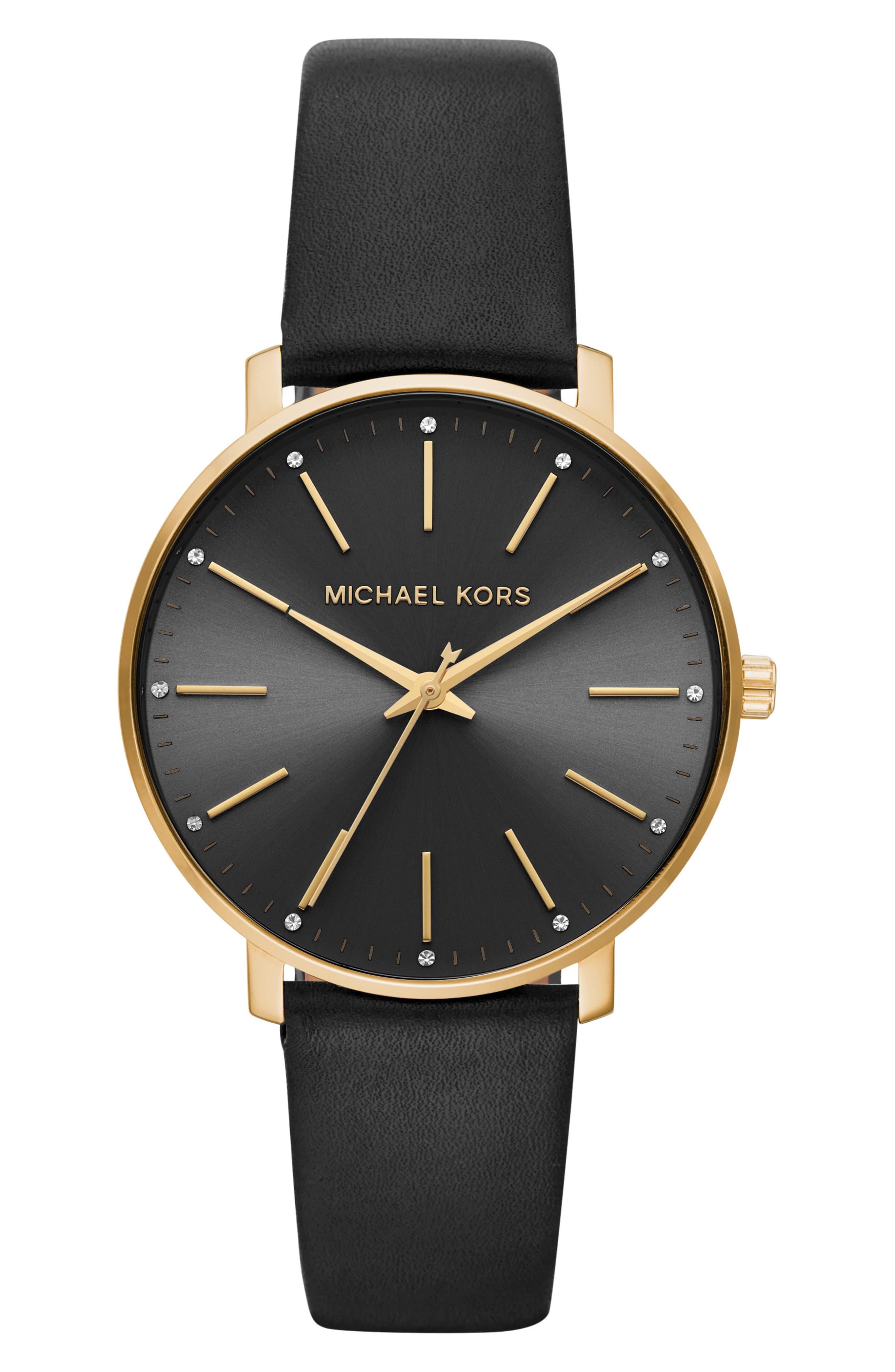 Michael Kors Pyper Leather Strap Watch - Save 25% - Lyst