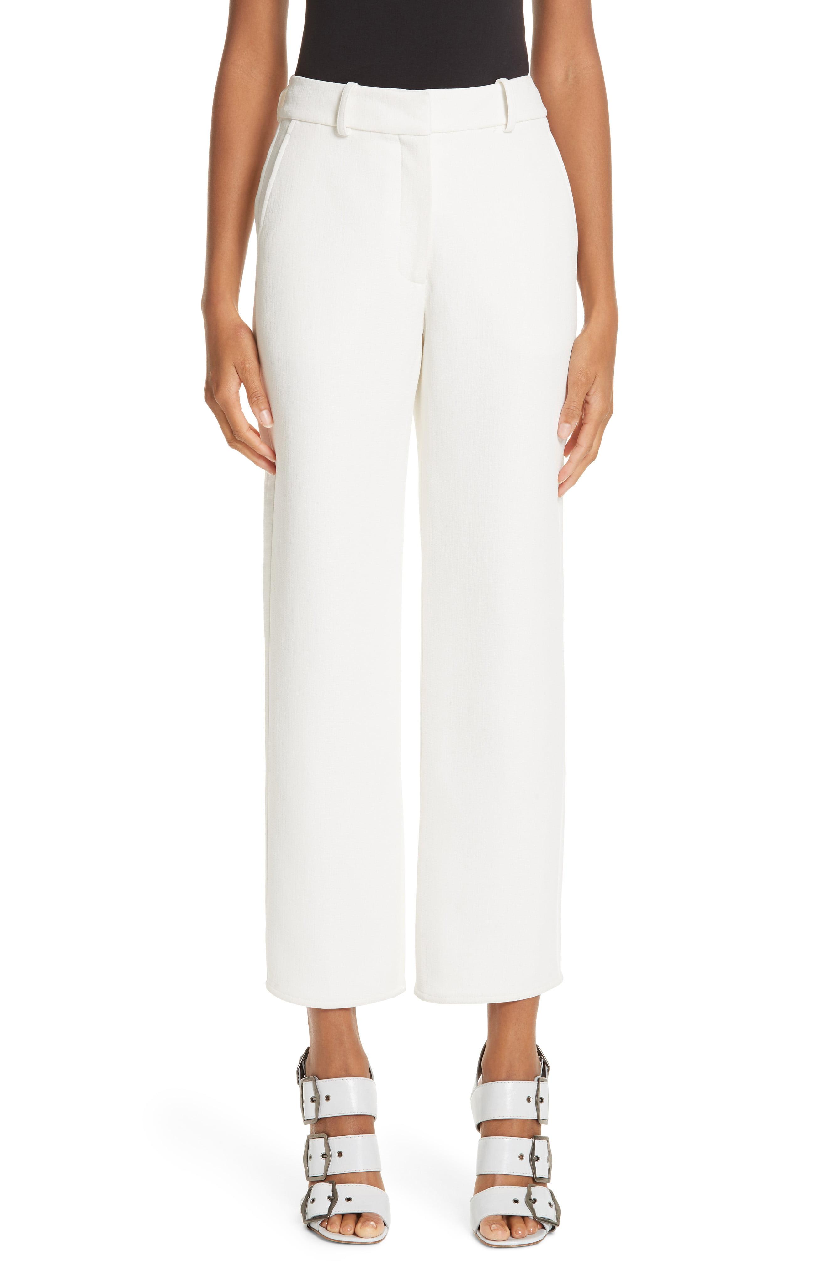 Lyst - Sies Marjan Double Face Crepe Crop Trousers in White
