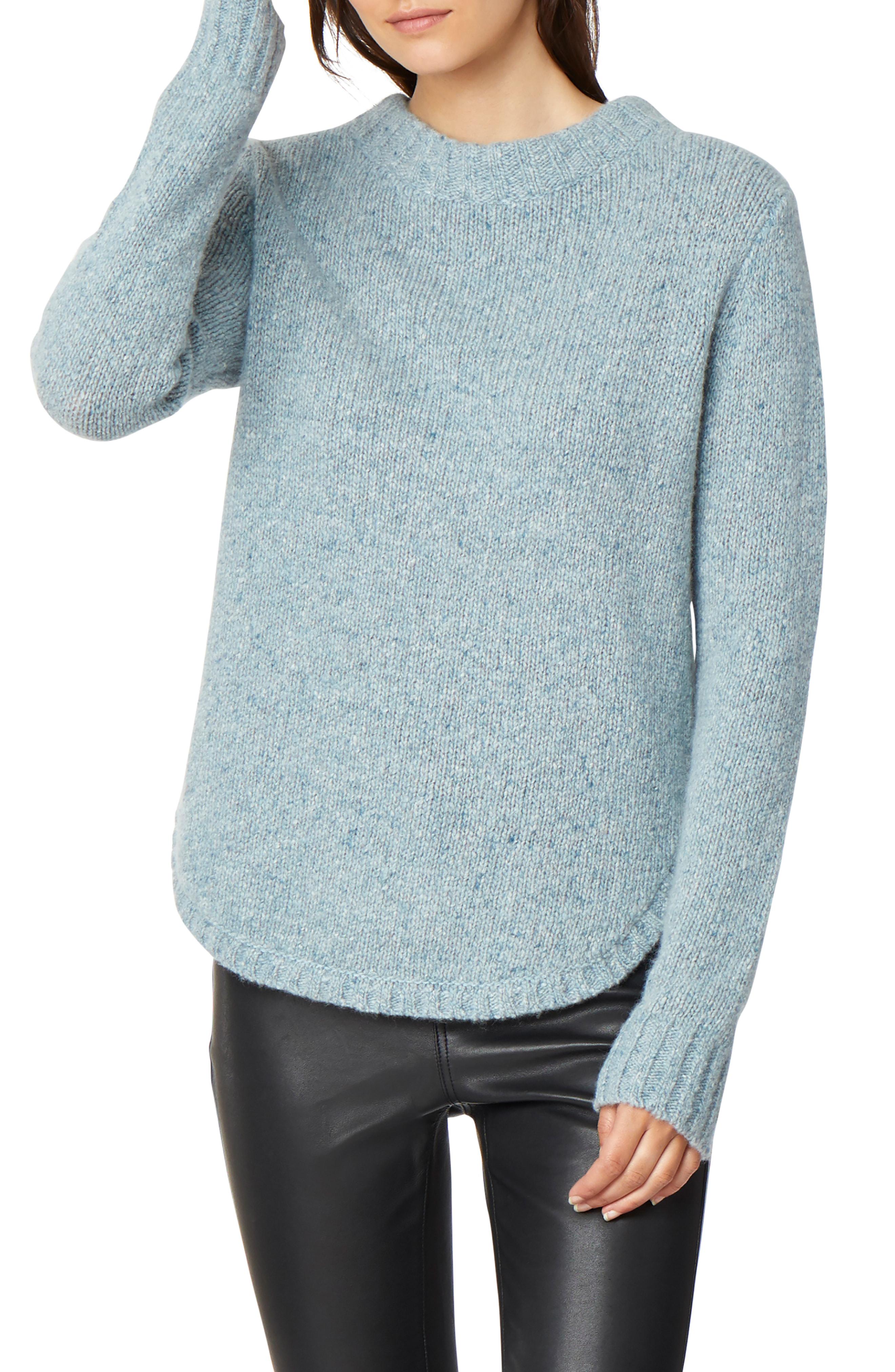 Lyst - Habitual Austyn Curved Hem Cashmere Sweater in Blue