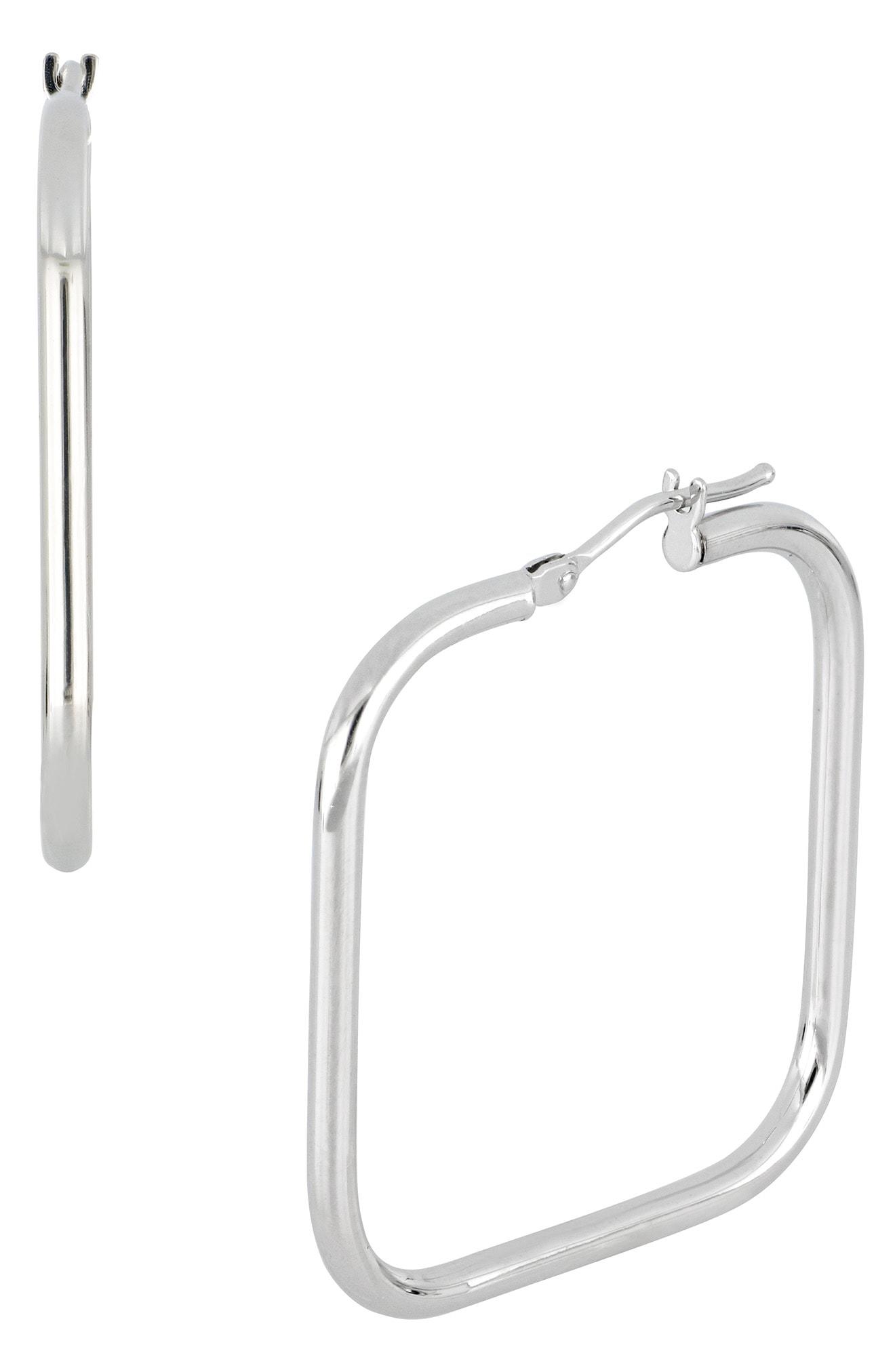 Lyst Bony Levy 14k White Gold Square Hoop Earrings Nordstrom Bony Levy Women S Metallic 14k White Gold Square Hoop Earrings