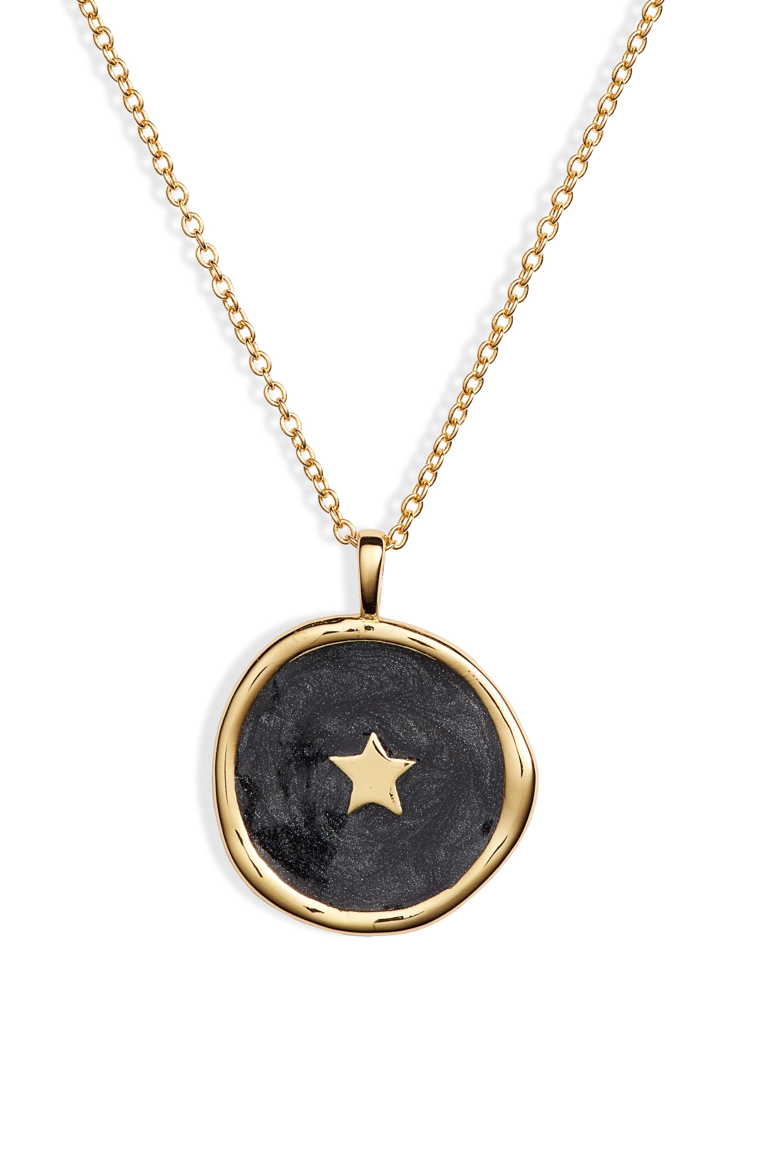 Lyst - Gorjana Star Coin Necklace in Blue