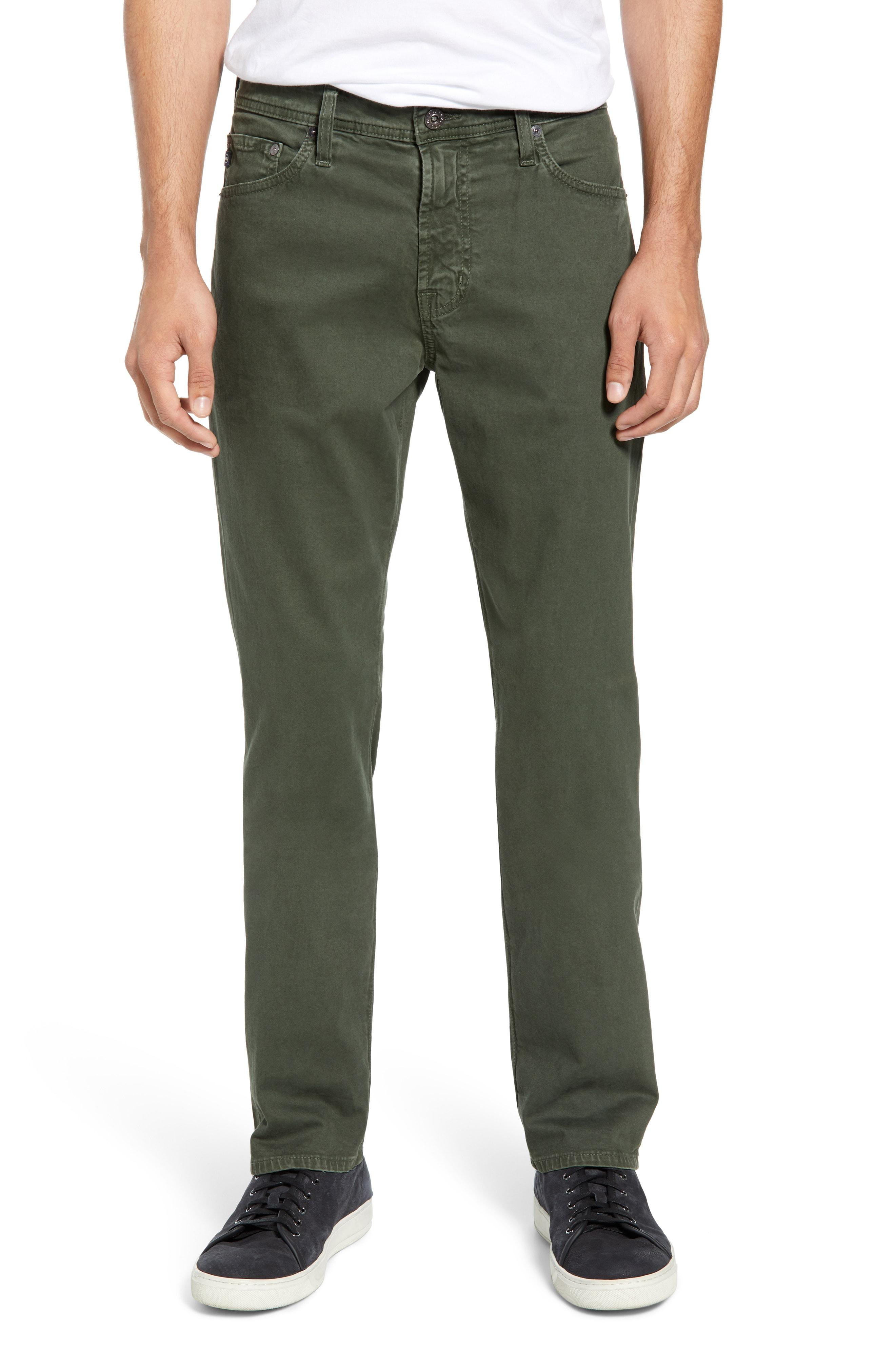 Lyst - AG Jeans Everett Sud Slim Straight Fit Pants in Green for Men
