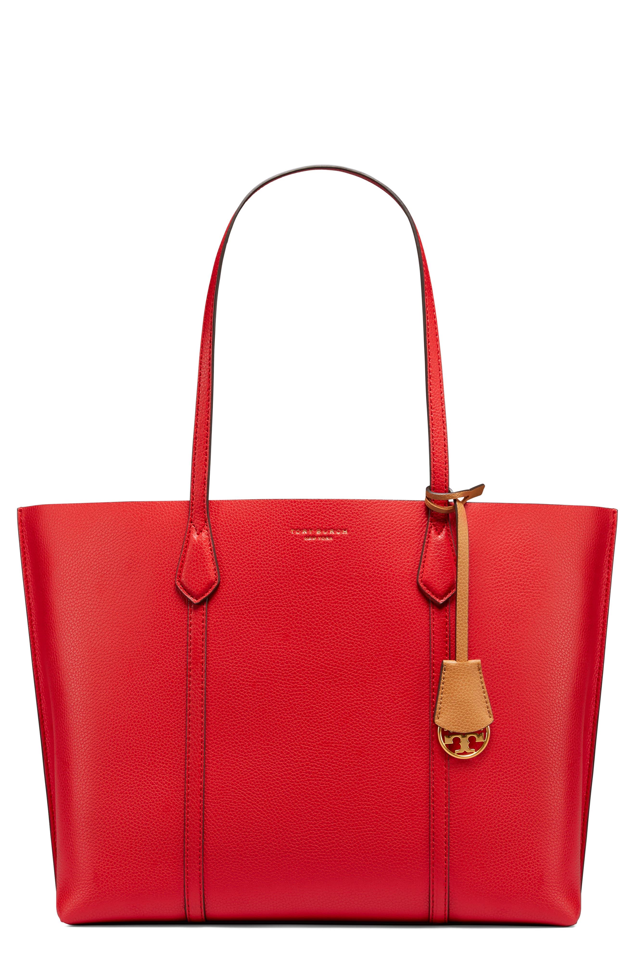 Tory Burch Perry Leather 13-inch Laptop Tote in Red - Save 33% - Lyst
