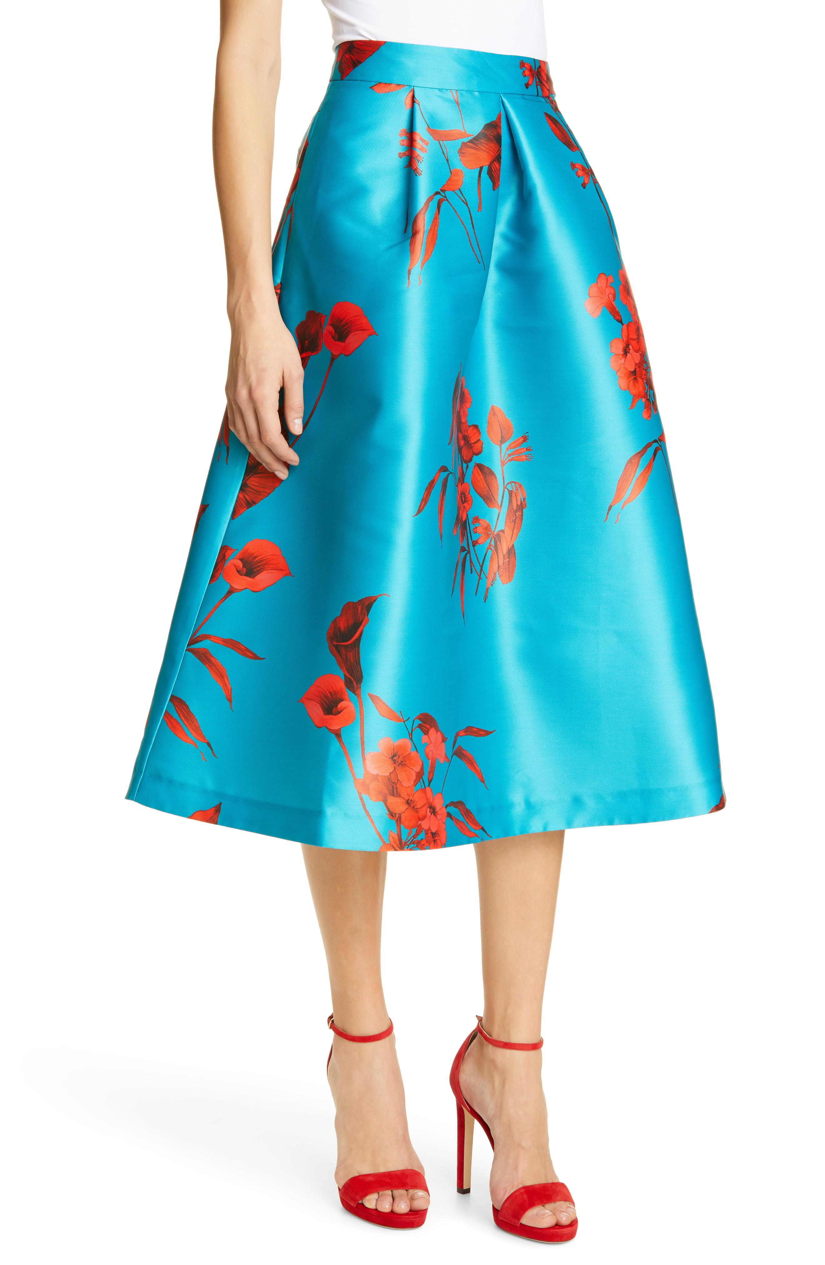 Lyst - Ted Baker Arielle Fantasia Jacquard Full Skirt In Blue