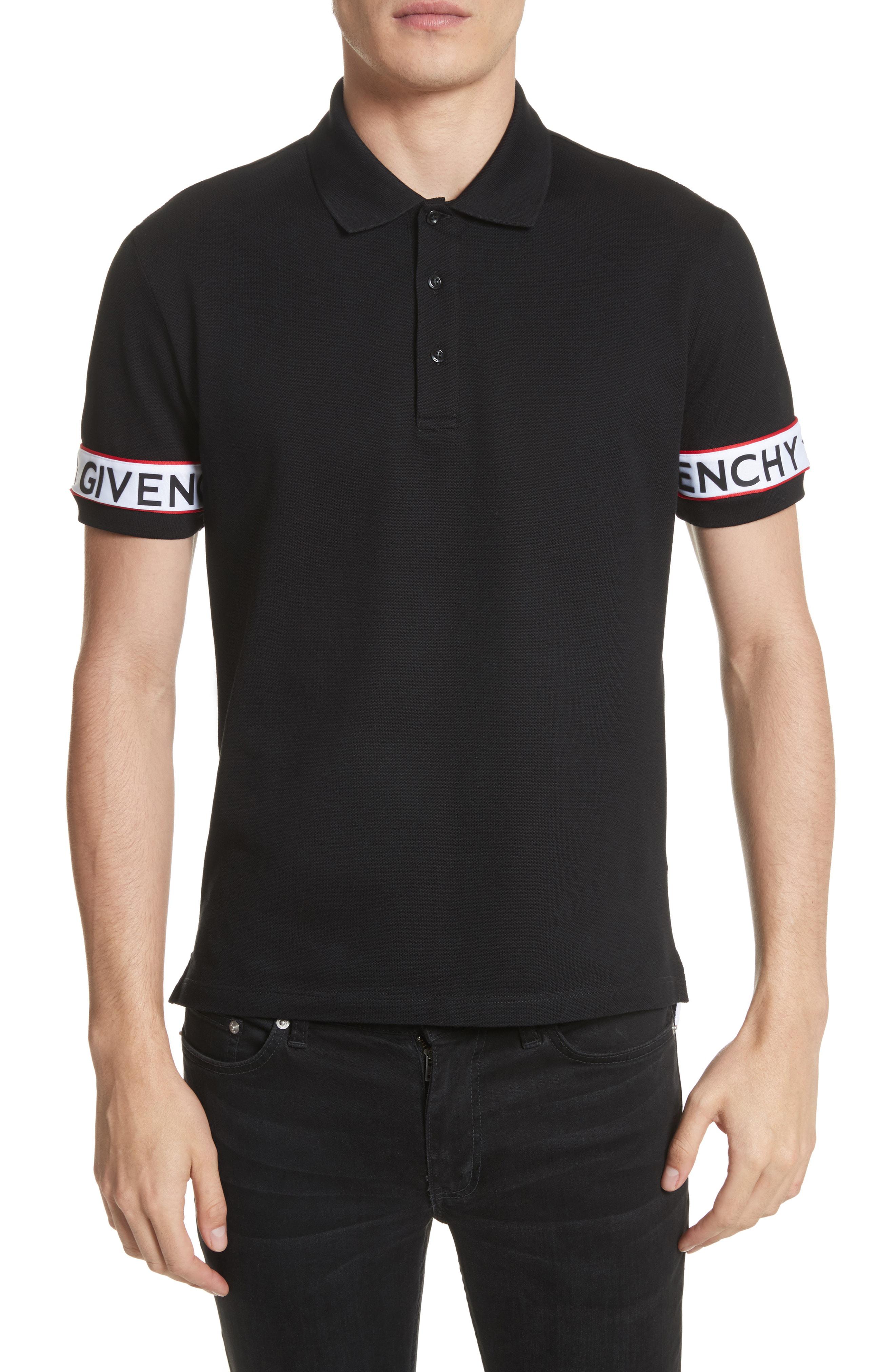 Lyst - Givenchy Givenchcy Logo Polo Shirt in Black for Men