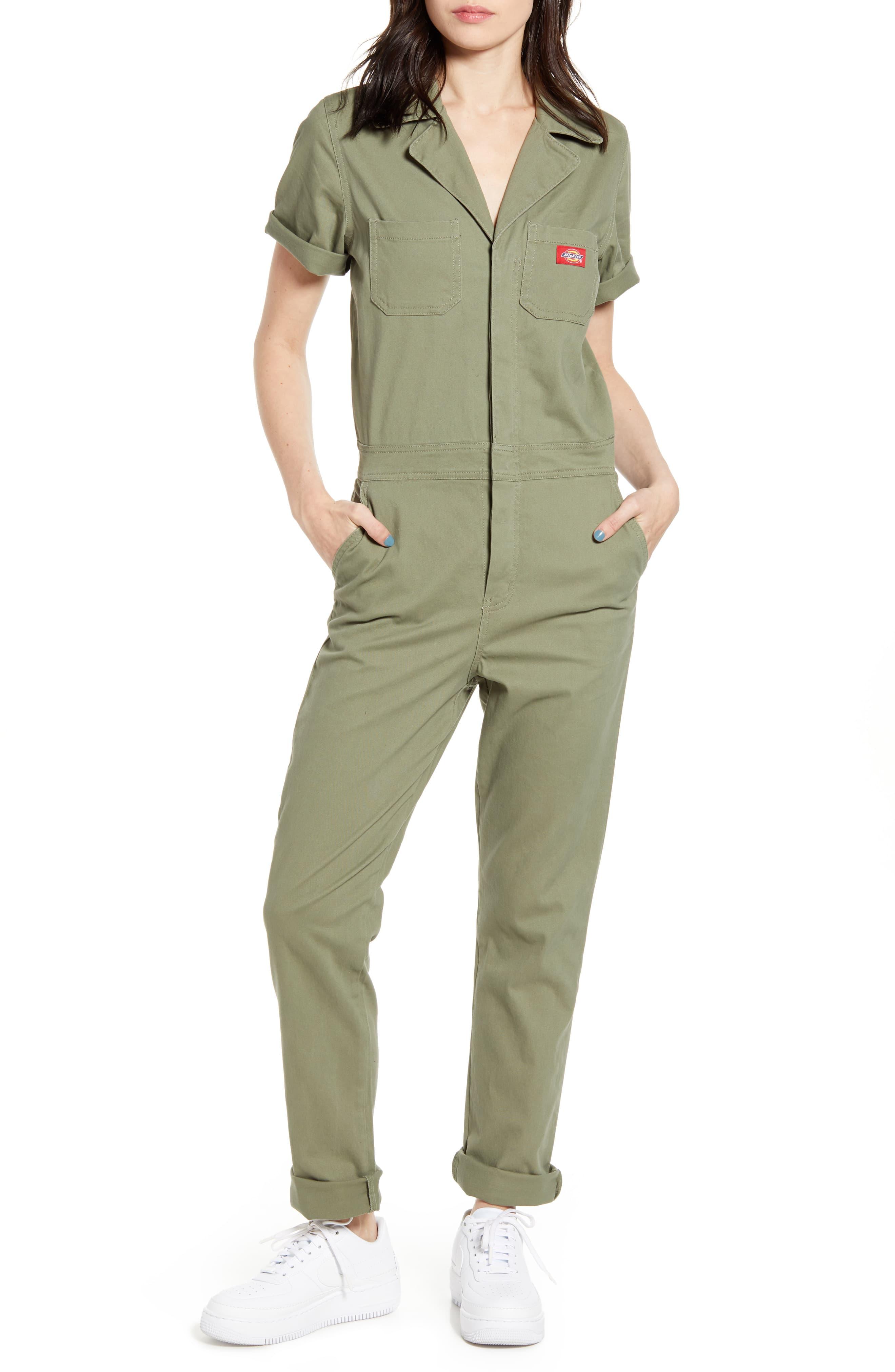 Dickies Twill Jumpsuit in Olive (Green) - Lyst