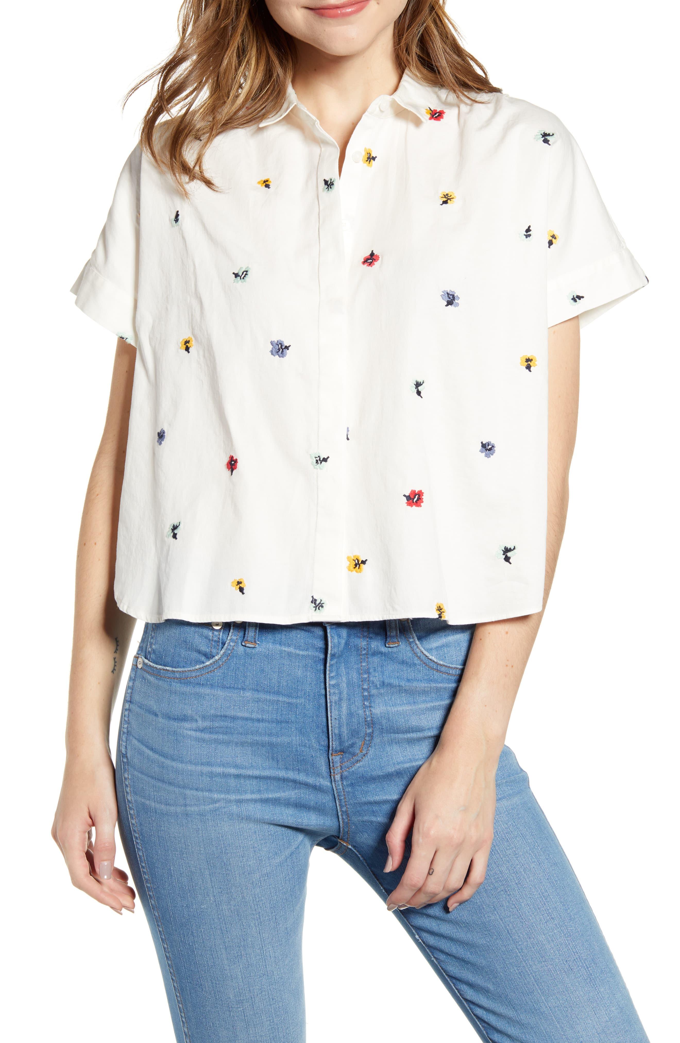 madewell linen blend hilltop shirt