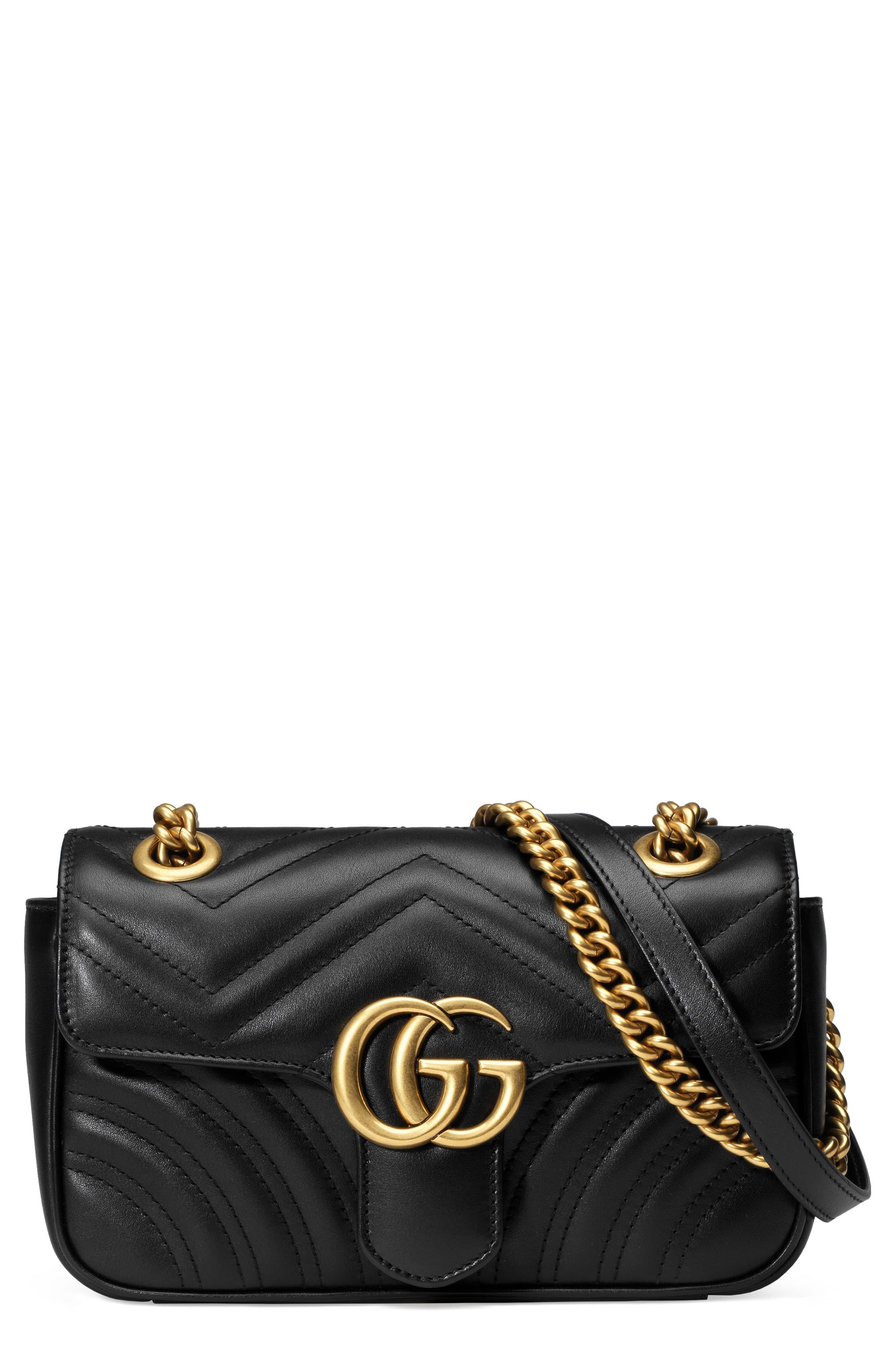 Gucci Leather GG Marmont 2.0 Mini Matelasse Shoulder Bag in Nero (Black