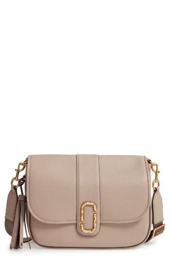 marc interlock leather crossbody bag in brown lyst marc interlock leather crossbody bag in brown lyst