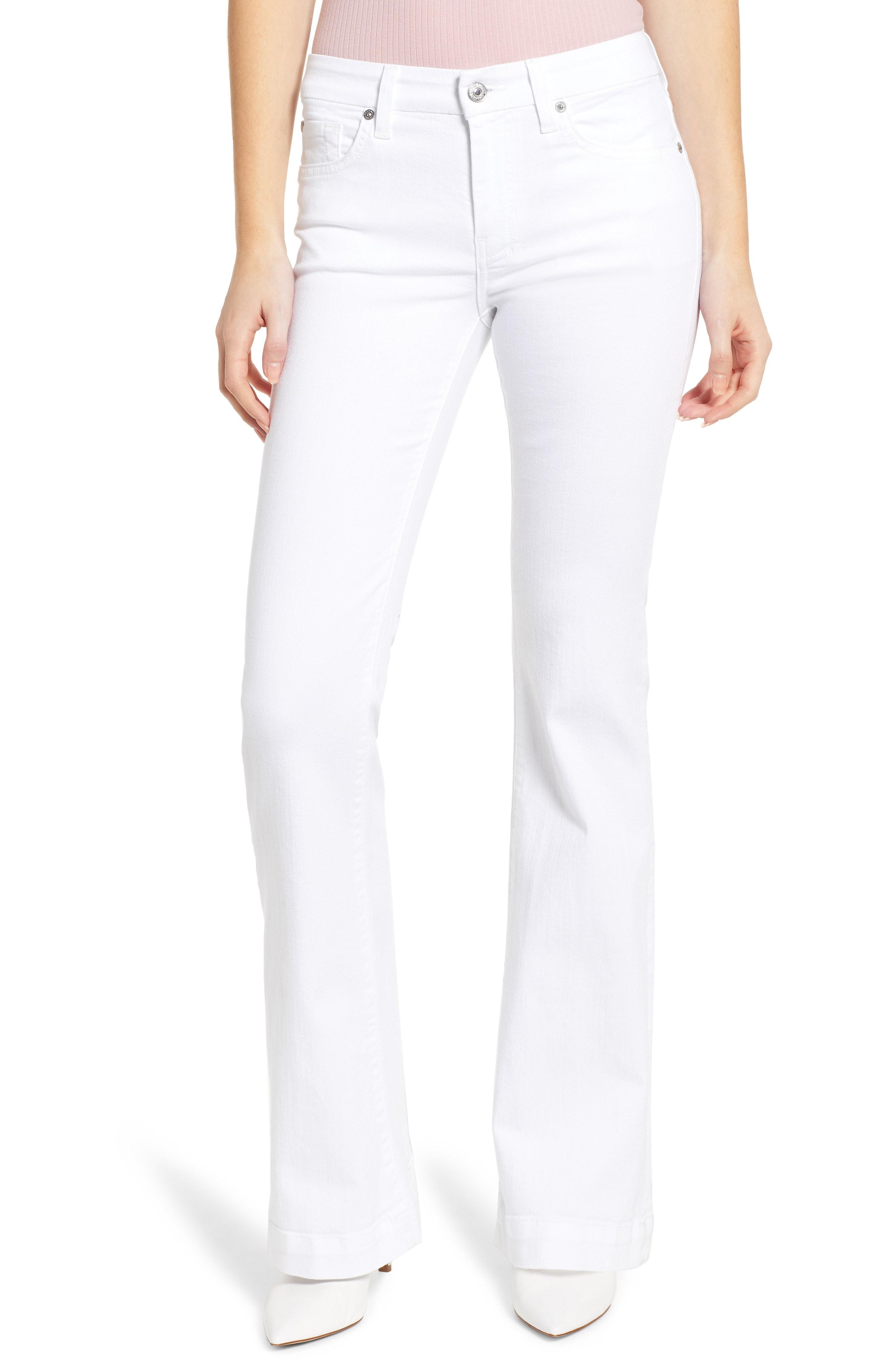 Lyst - 7 For All Mankind 7 For All Mankind Dojo Flare Jeans in White