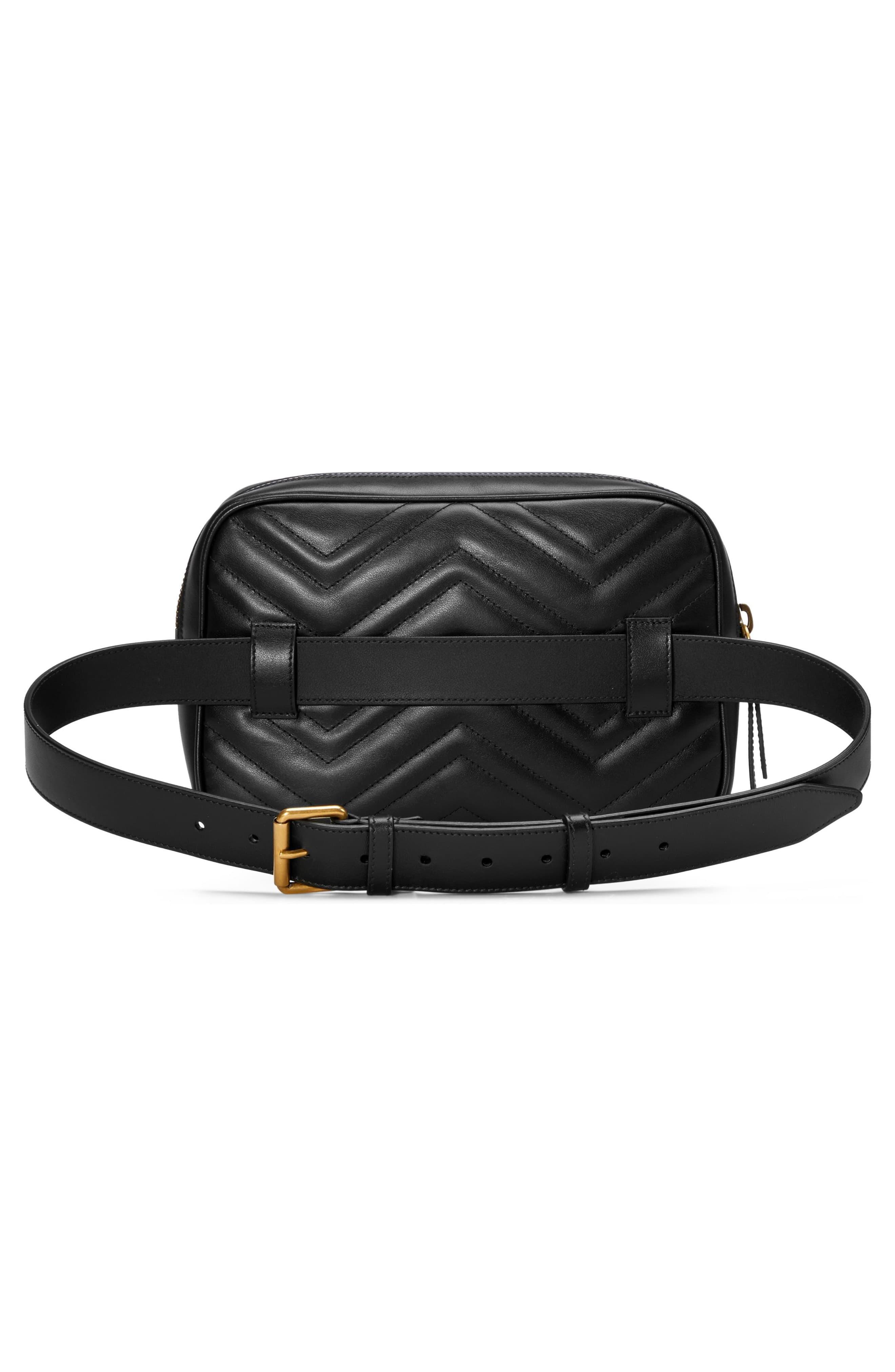 Gucci Gg Marmont 2.0 Matelassé Convertible Leather Belt Bag in Black for Men - Lyst