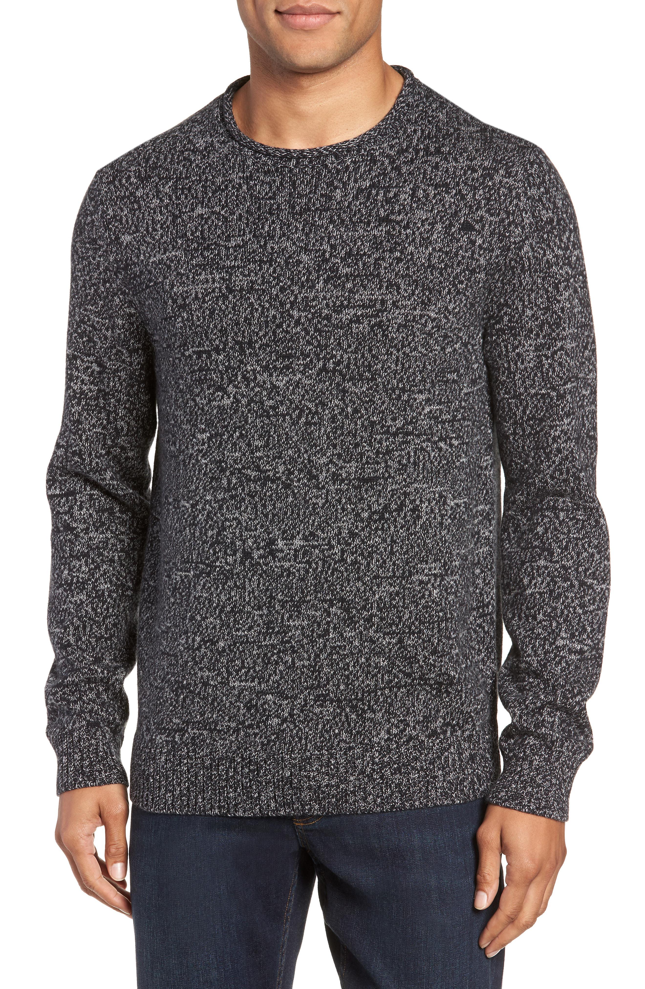 Lyst - Nordstrom Marled Cotton & Cashmere Roll Neck Sweater in Gray for Men