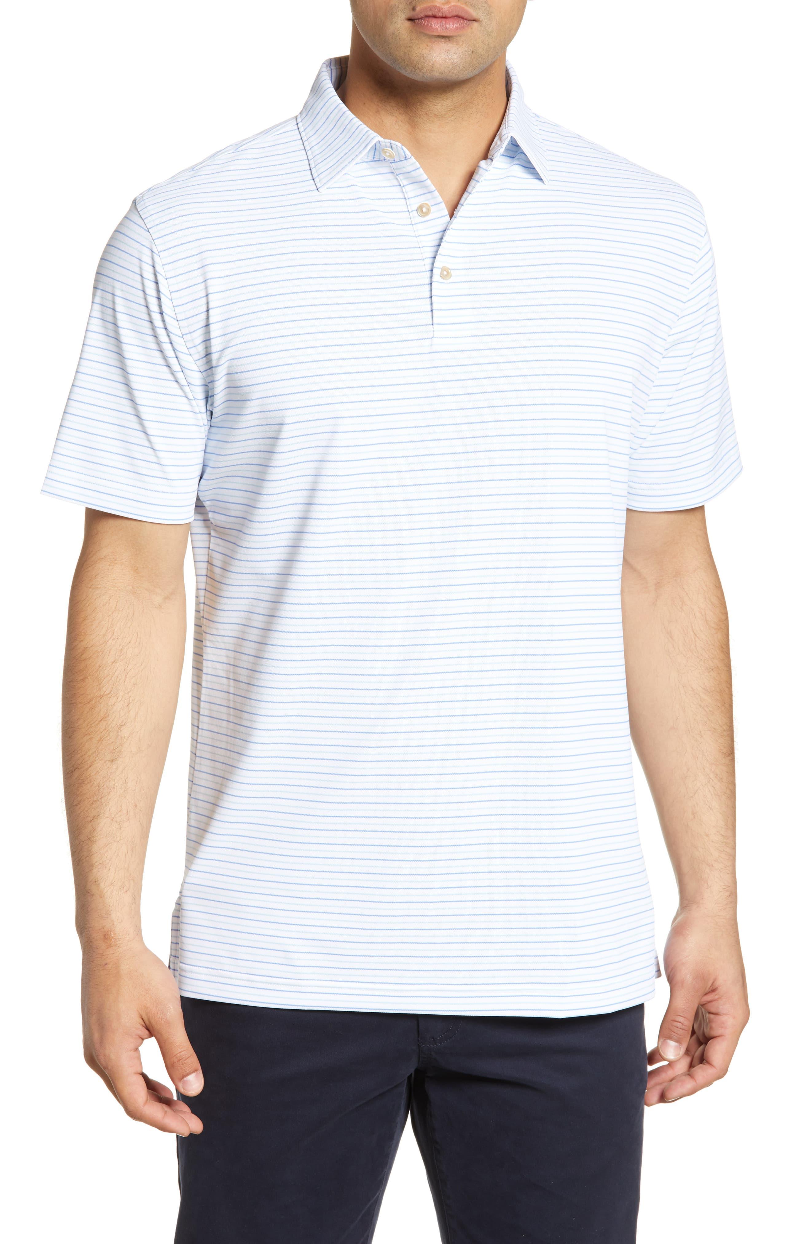 Peter Millar Sean Peace Stripe Stretch Polo in White for ...