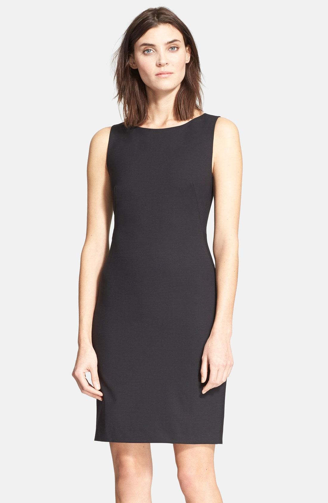 Lyst - Theory 'betty.2b' Stretch Wool Sheath Dress in Black