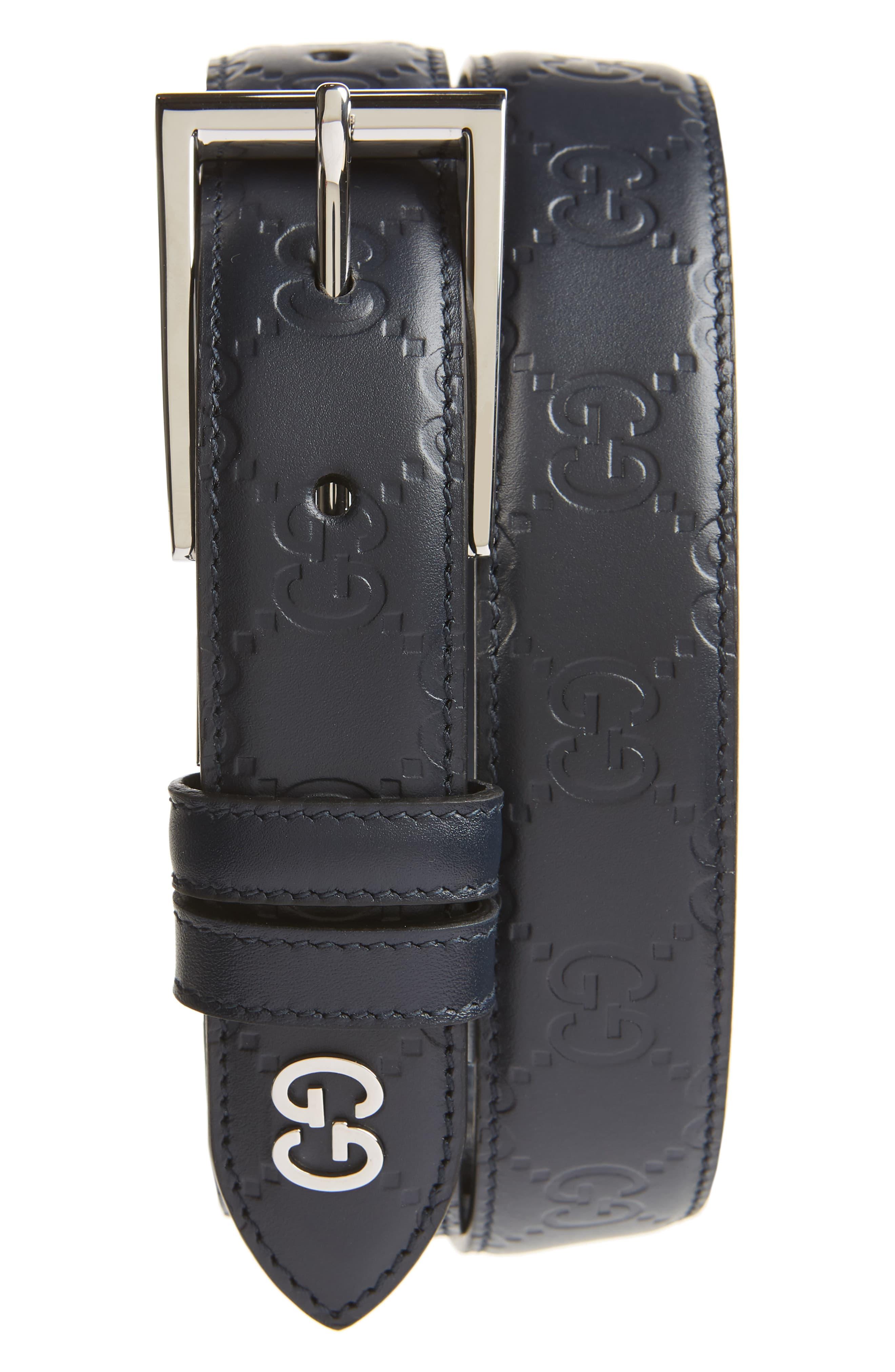 Gucci Reversible Signature Leather Belt in Black for Men - Lyst