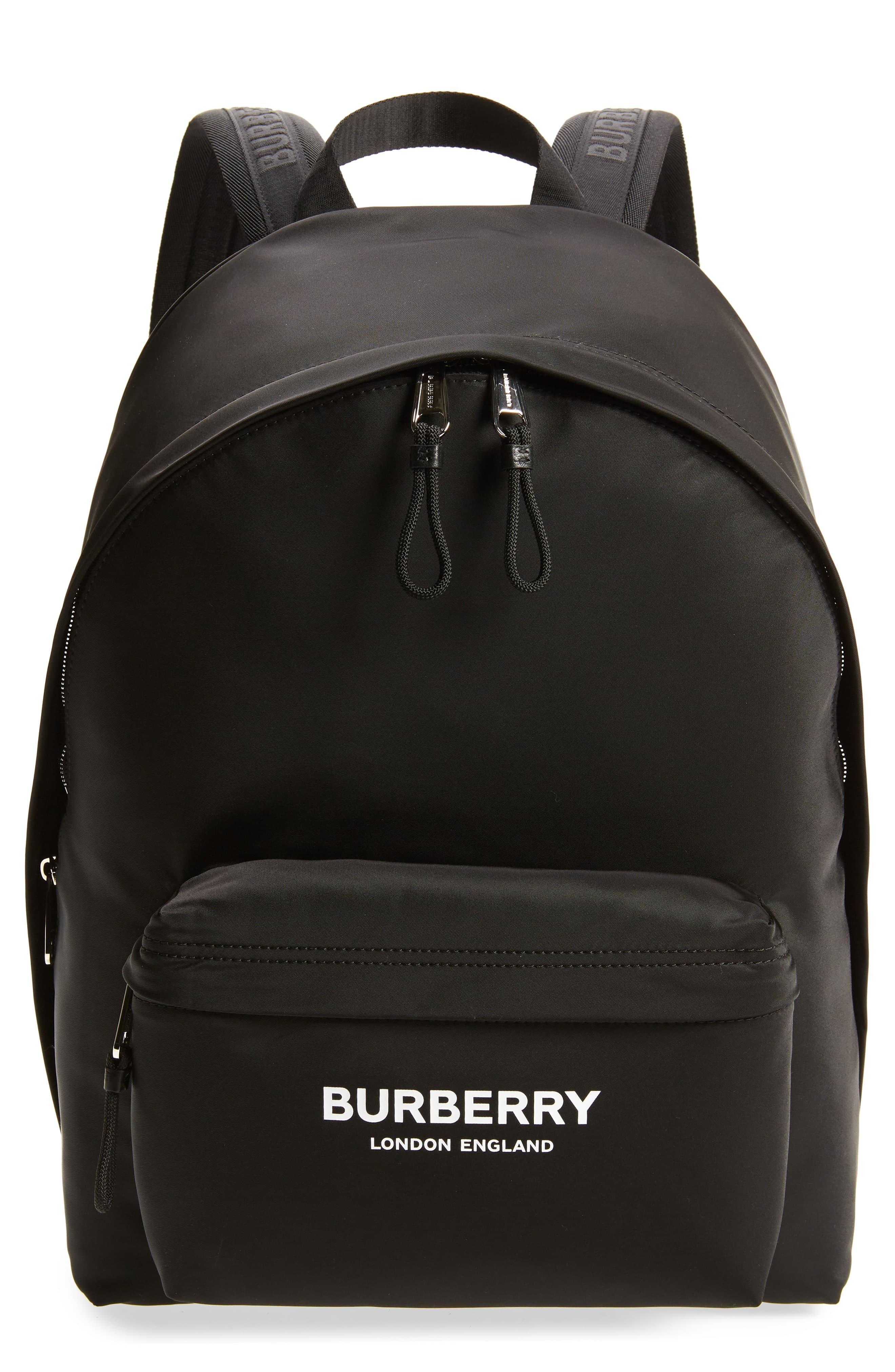 Burberry Jett Logo Nylon Backpack - in Black - Lyst
