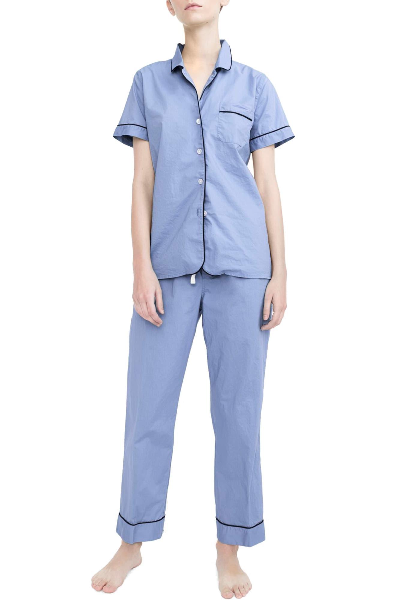 J.Crew Vintage Cotton Pajamas in Blue Lyst