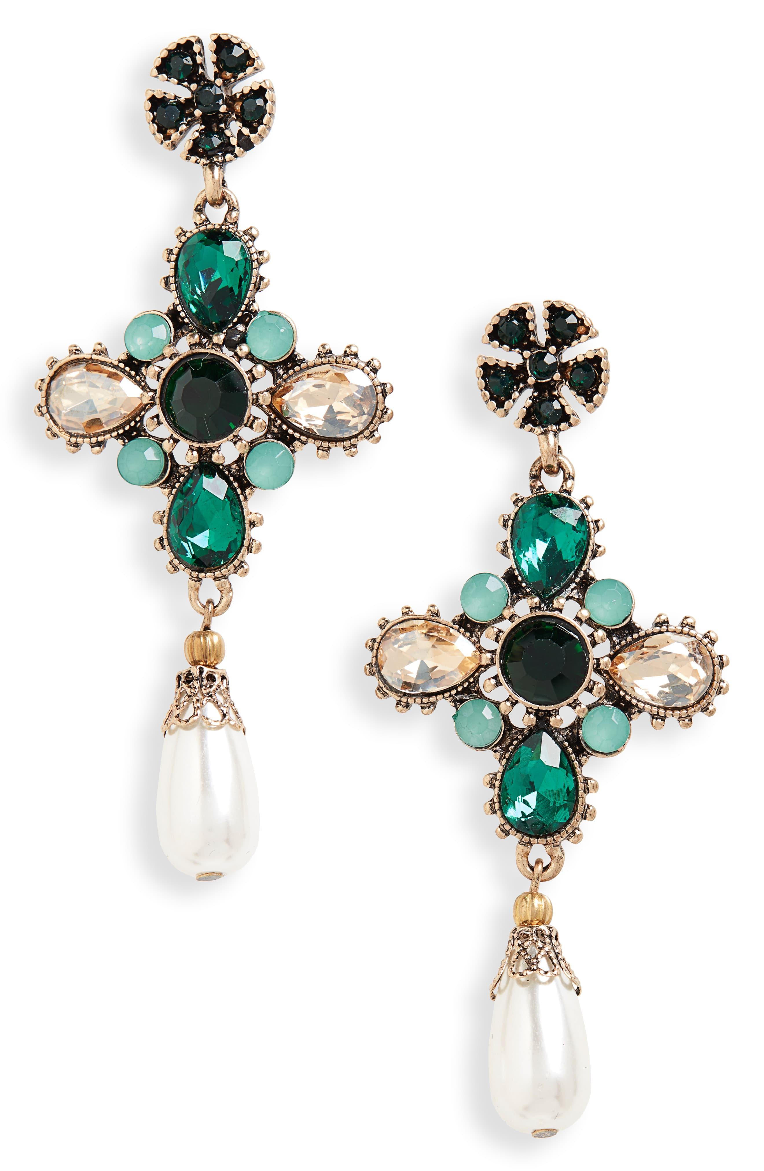 Shashi Sydney Drop Earrings in Green - Lyst